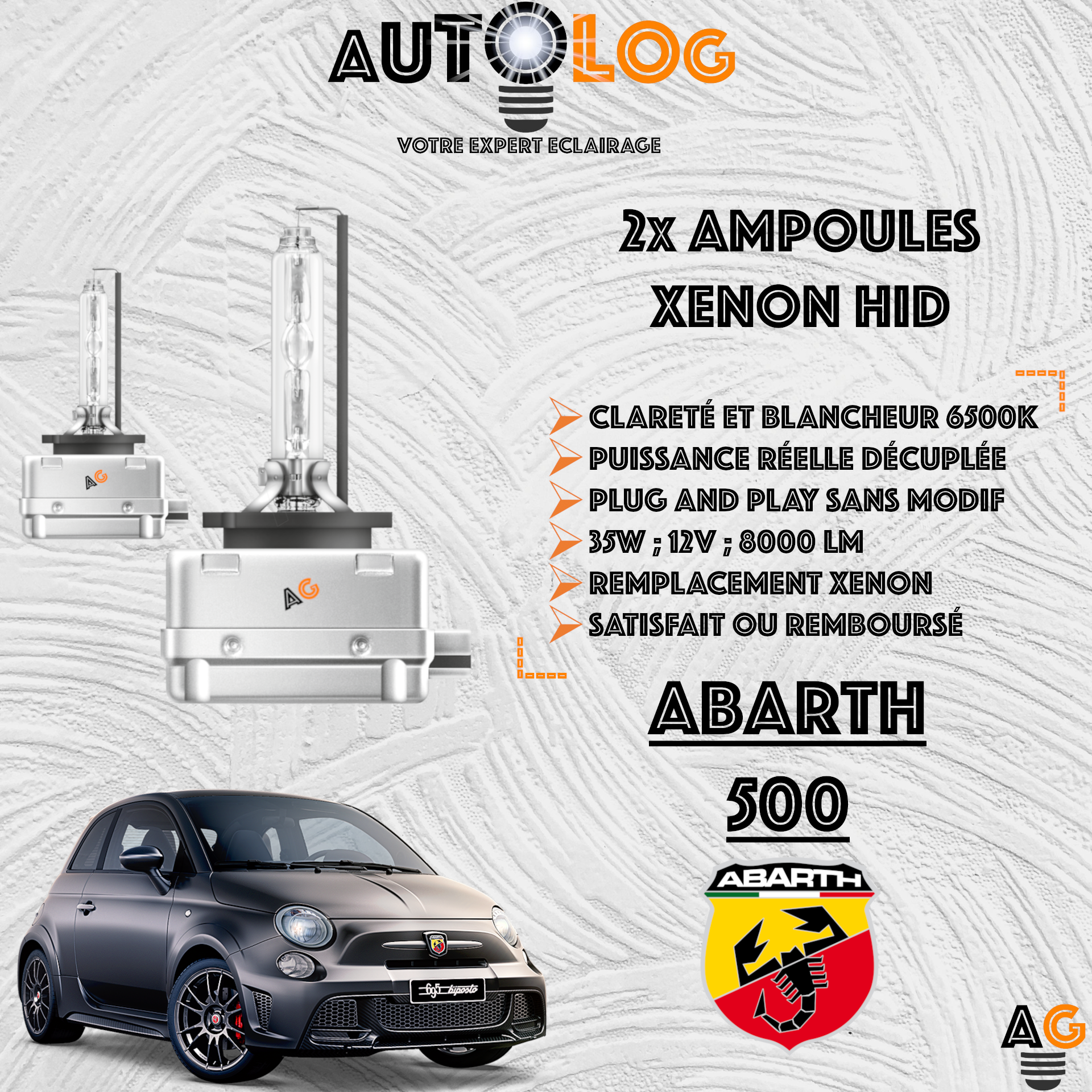KIT AMPOULE HID XÉNON ABARTH