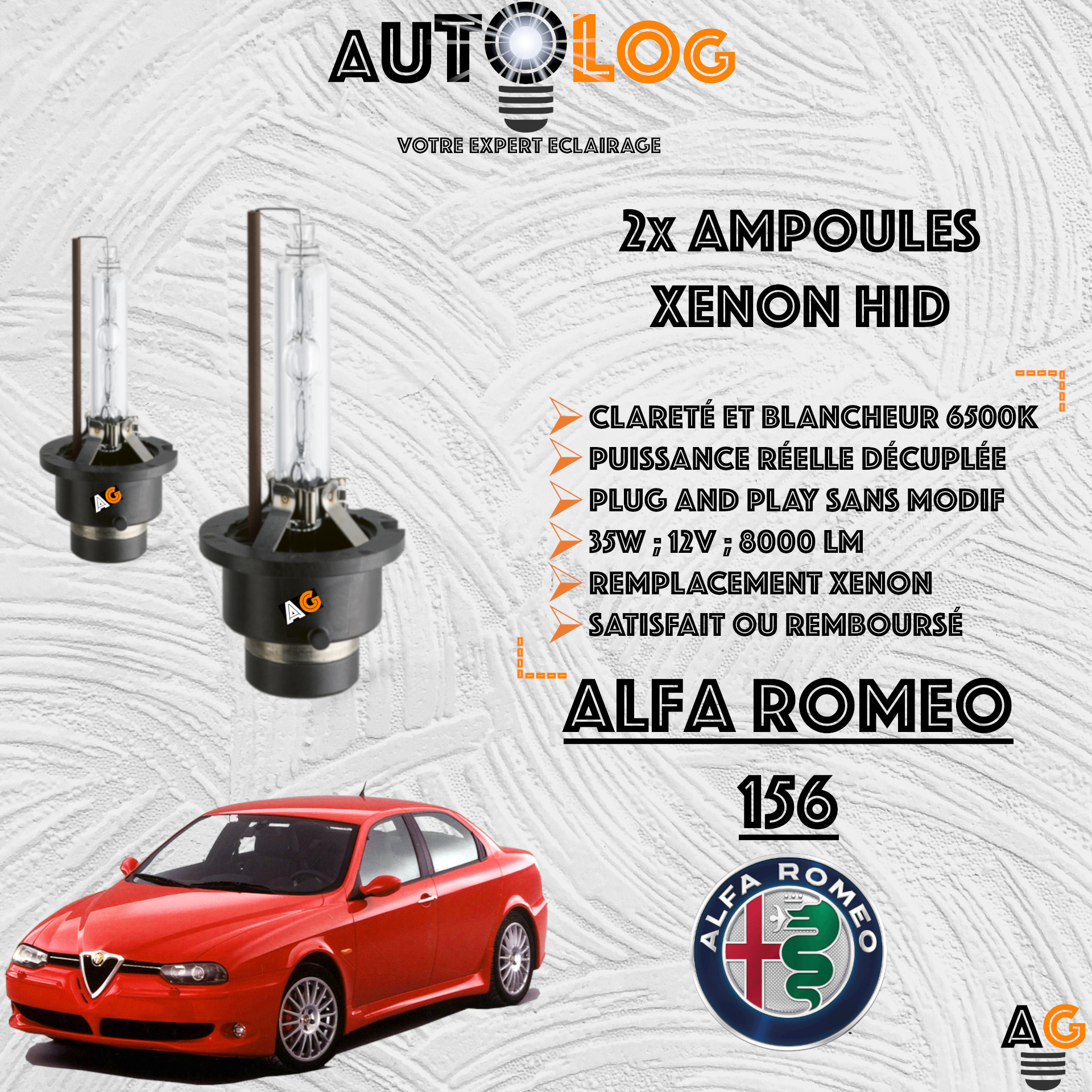 KIT AMPOULE HID XÉNON ALFA ROMEO 156