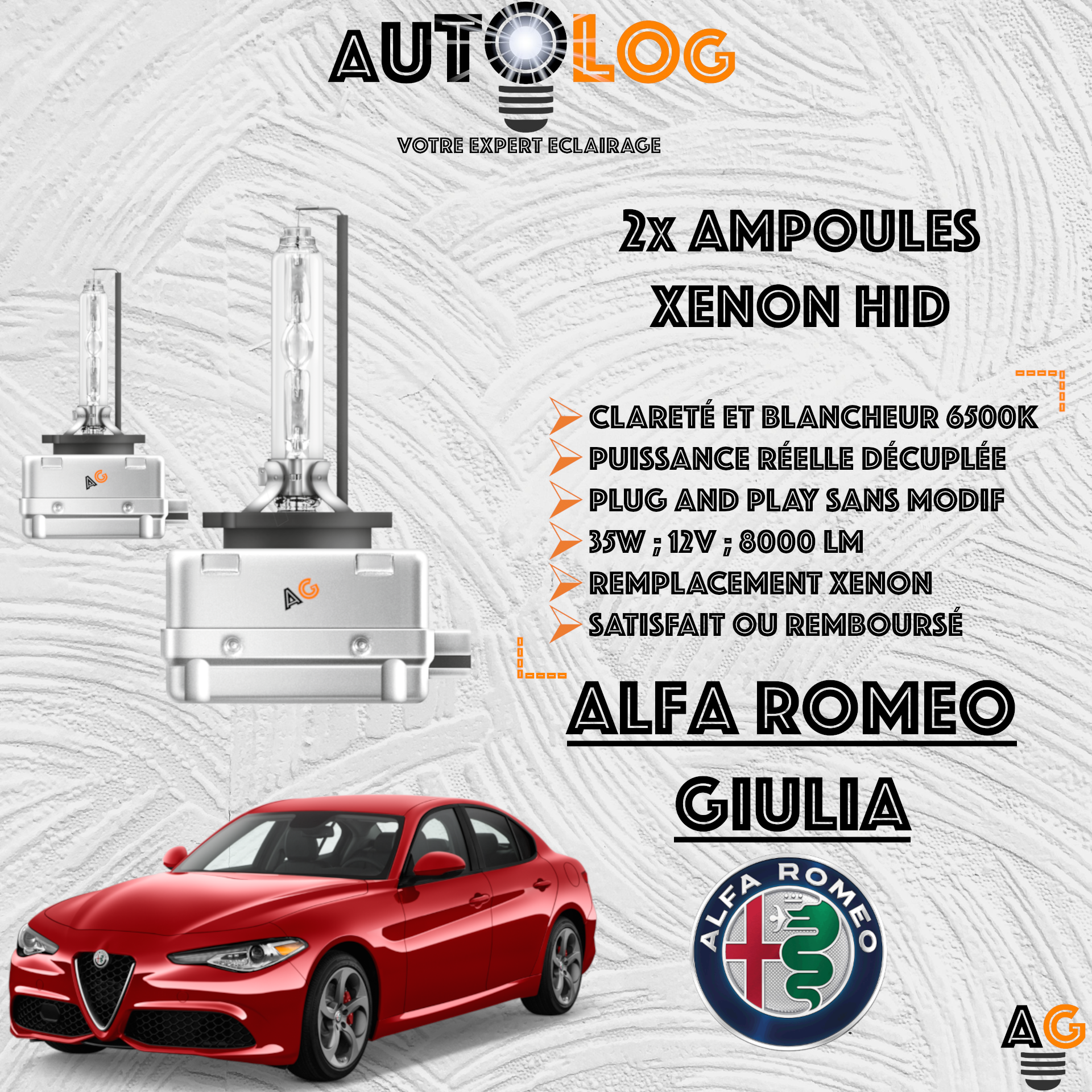 KIT AMPOULE HID XÉNON ALFA ROMEO GIULIA