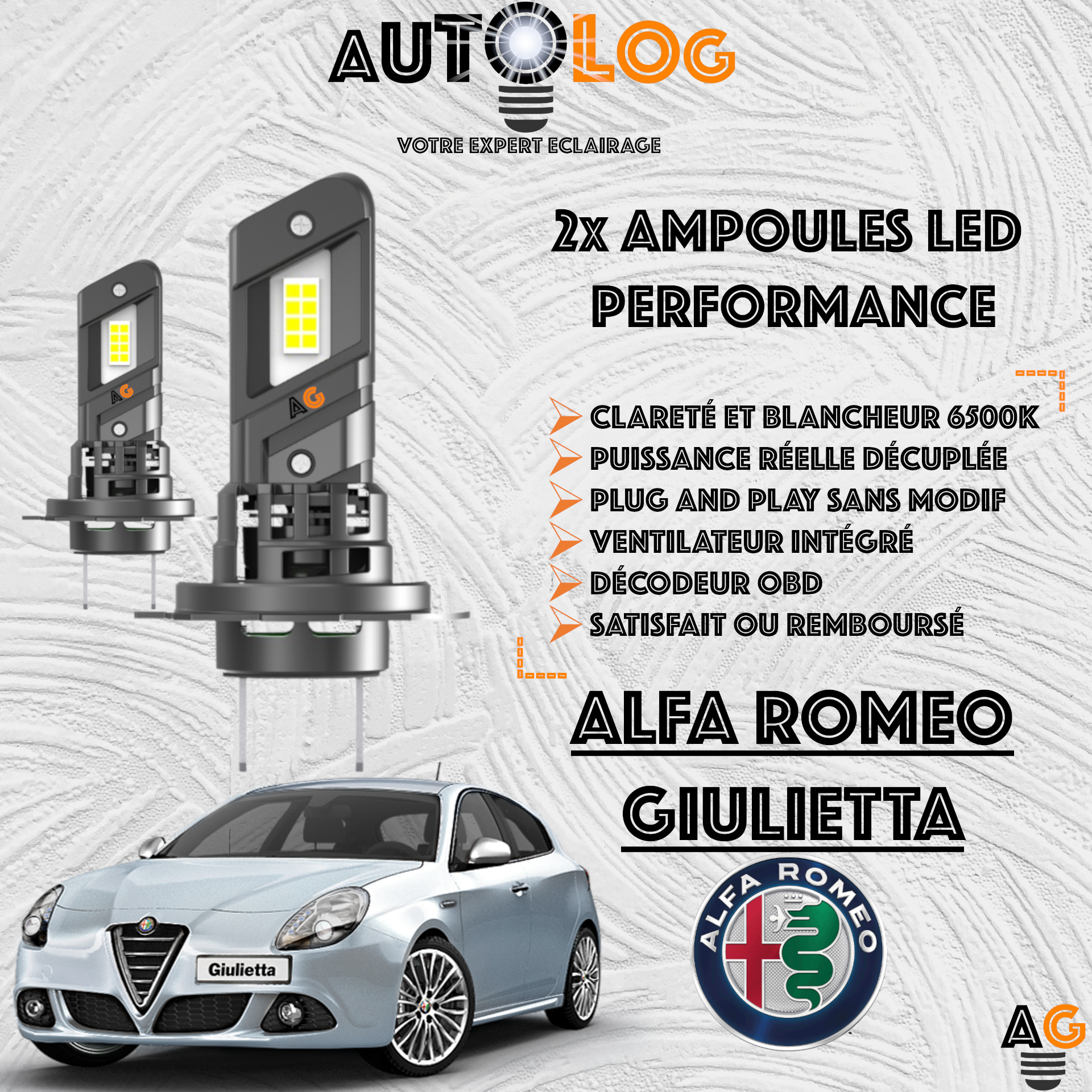 KIT AMPOULE LED ALFA ROMEO GIULIETTA