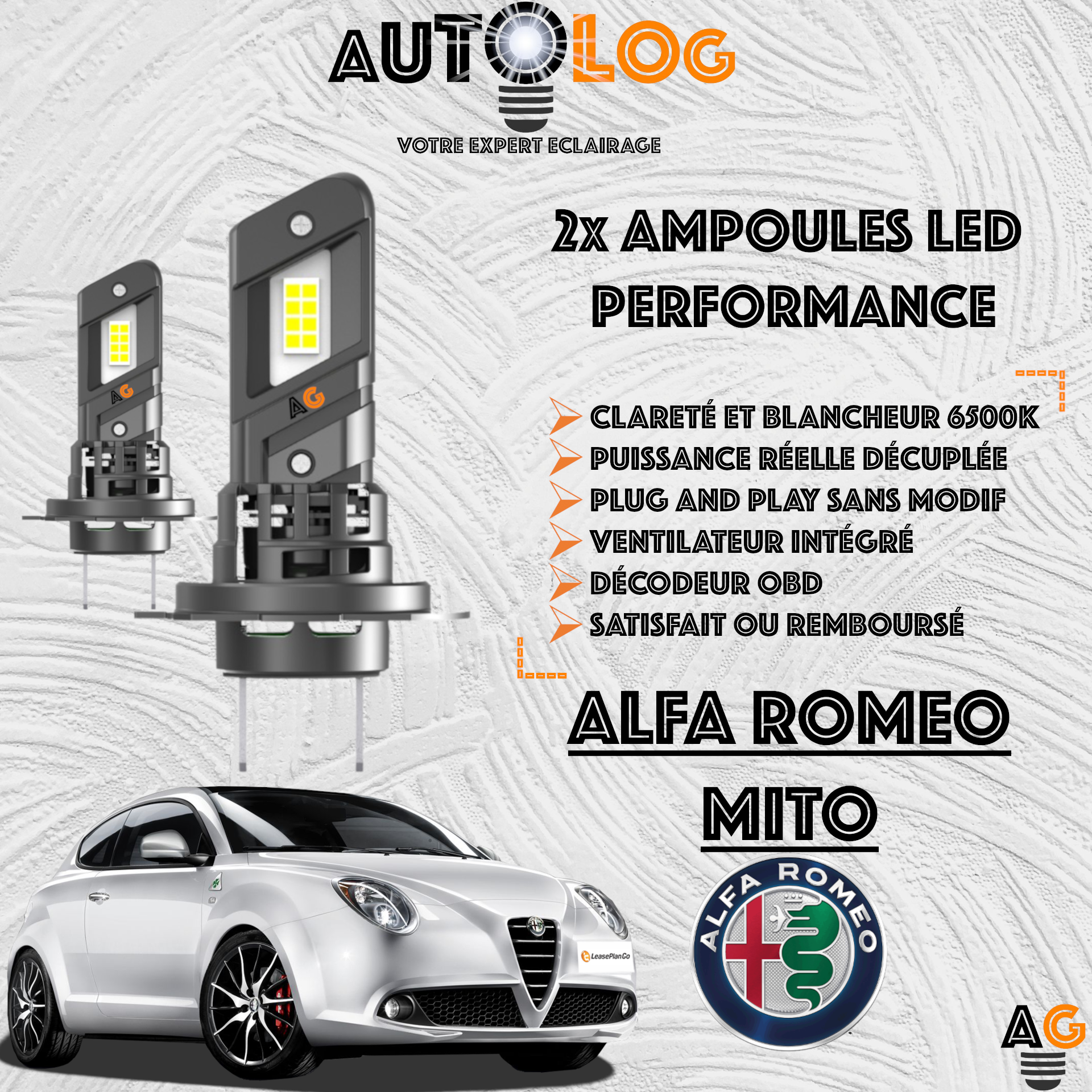 KIT AMPOULE LED ALFA ROMEO MITO
