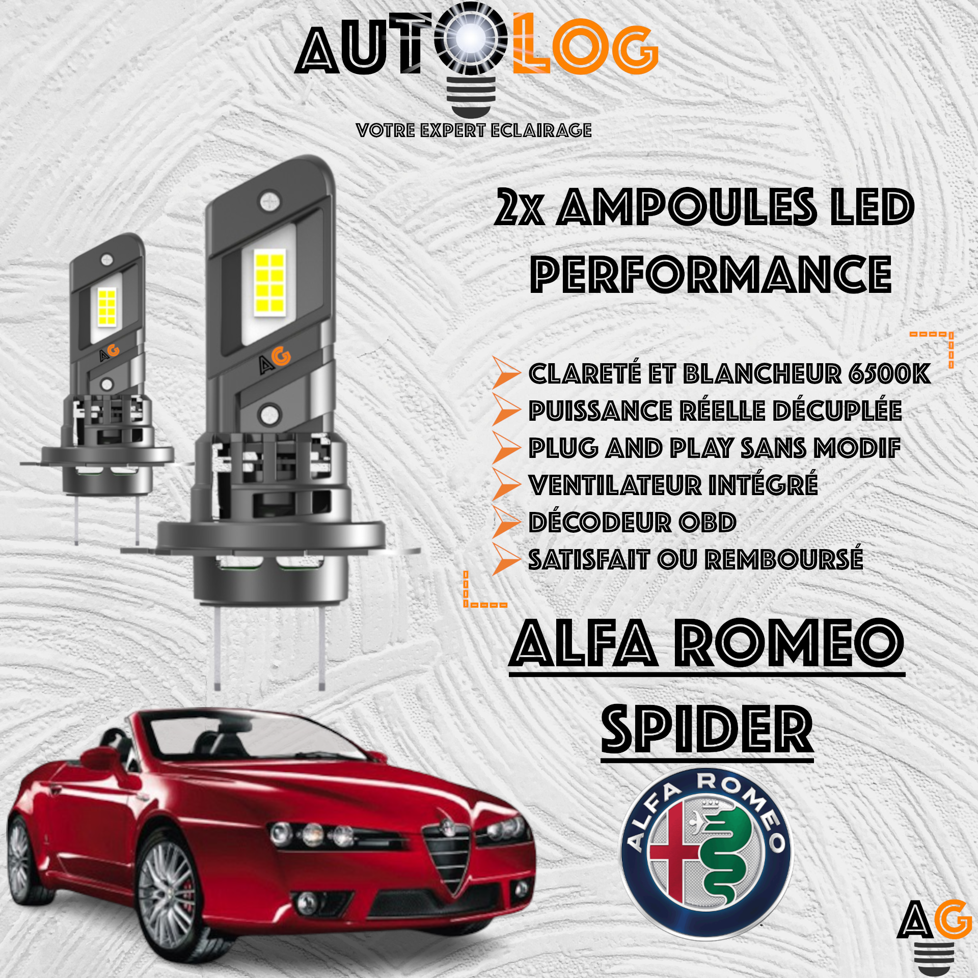 KIT AMPOULE LED ALFA ROMEO SPIDER