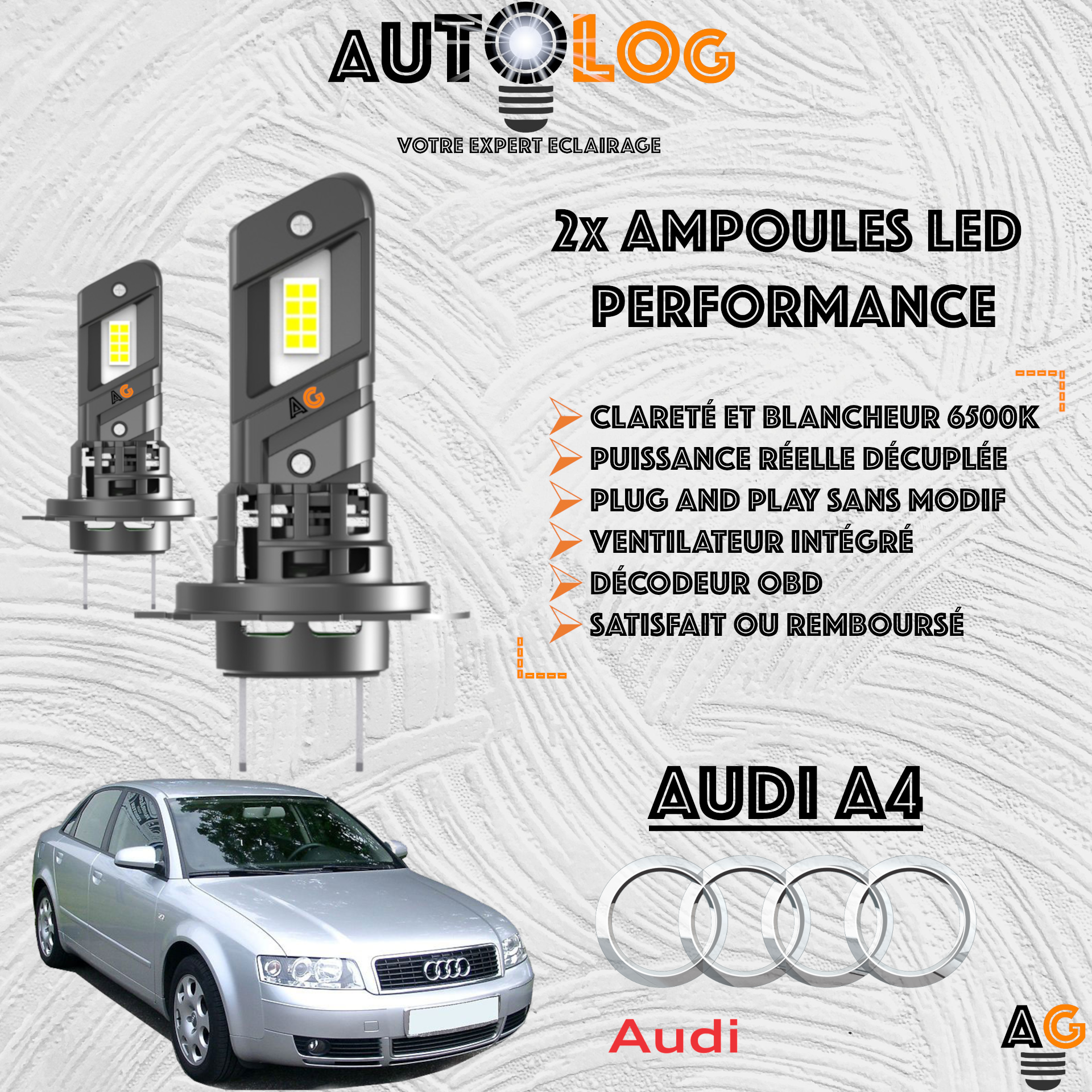 KIT AMPOULE LED AUDI A4 B6
