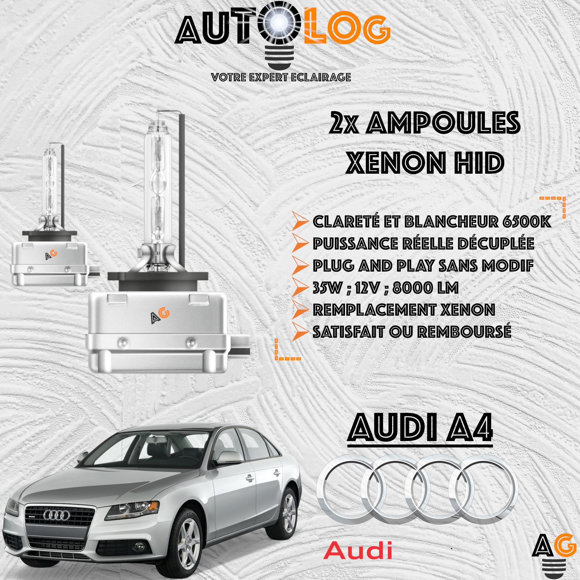 KIT AMPOULE HID XÉNON AUDI A4 B7