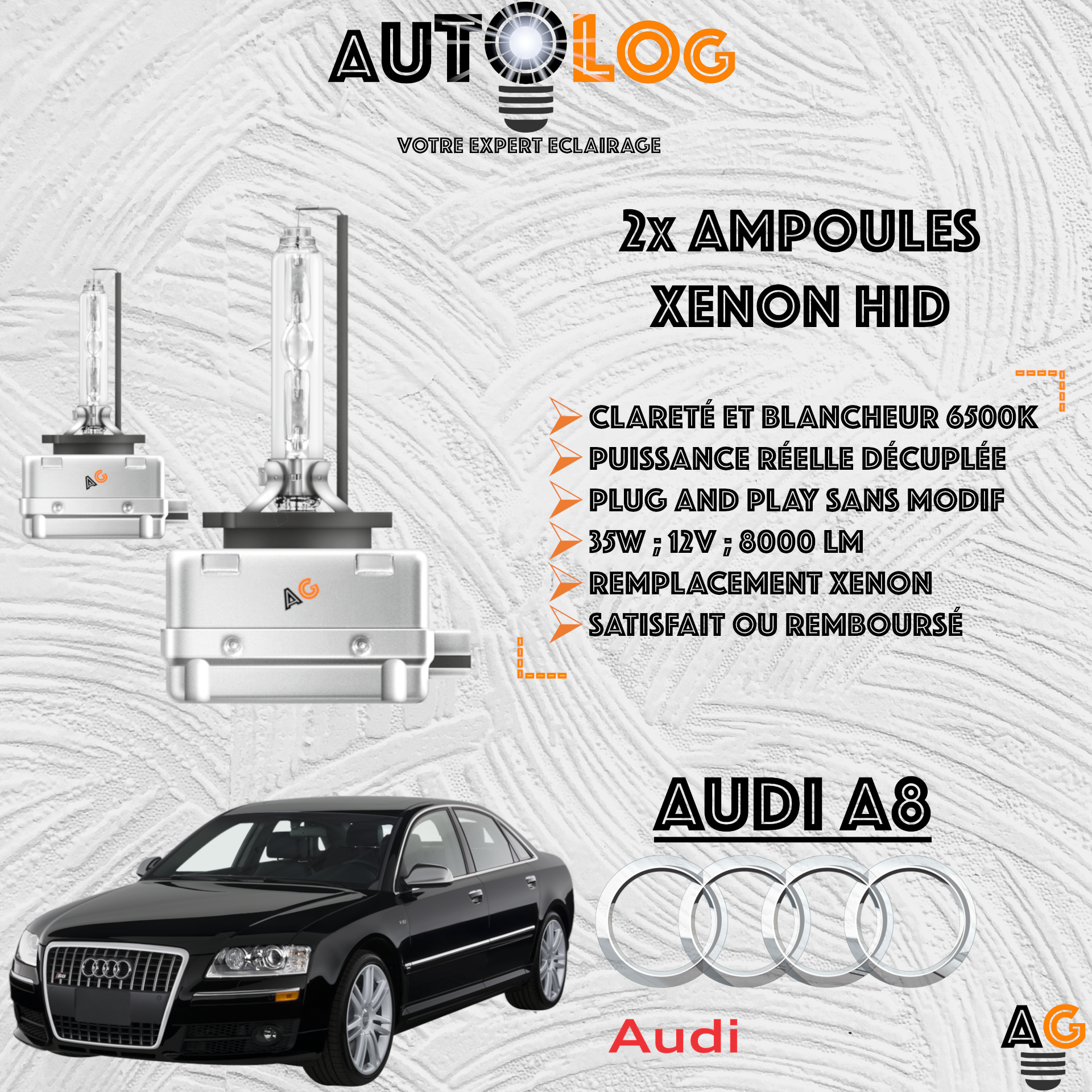 KIT AMPOULE HID XÉNON AUDI A8