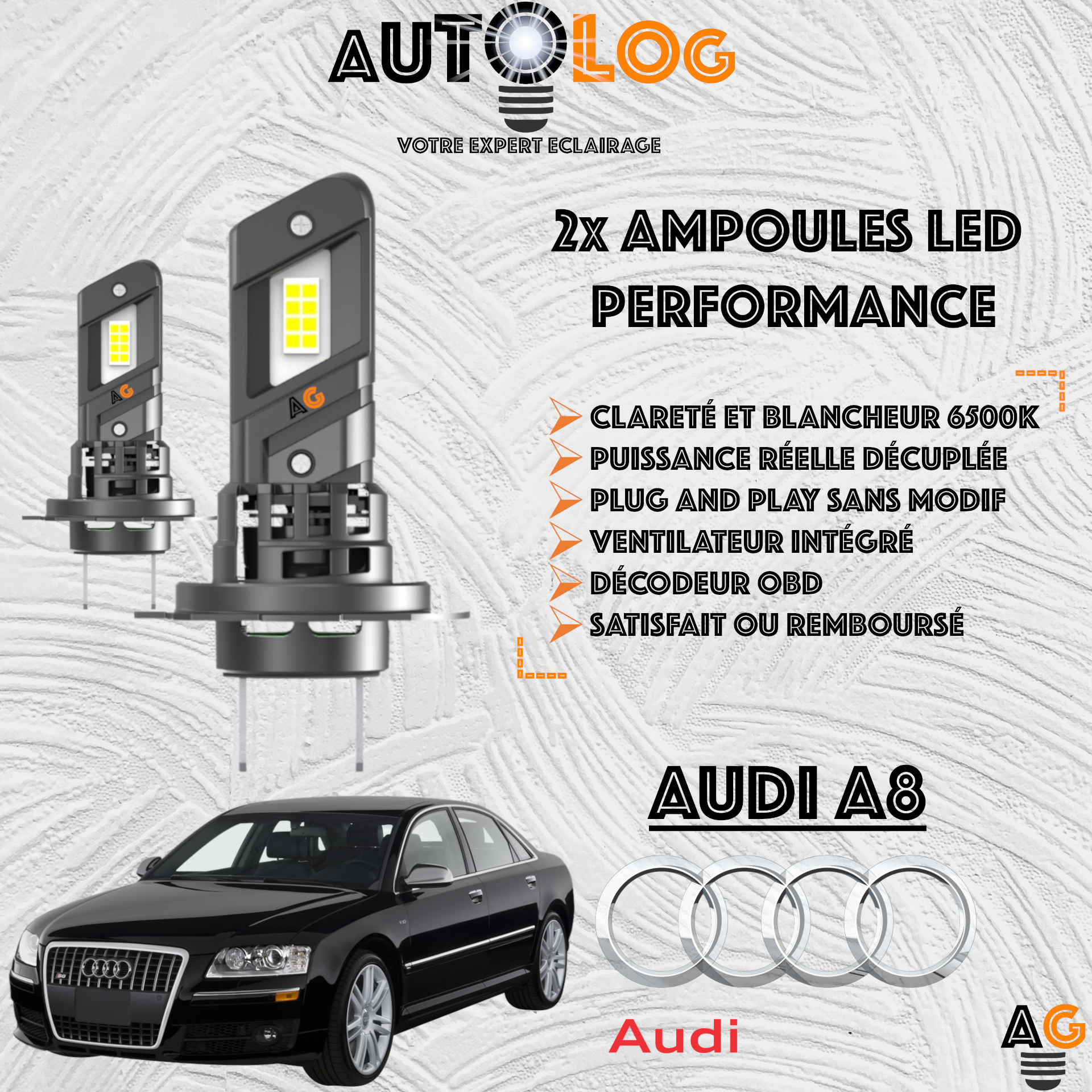 KIT AMPOULE LED AUDI A8