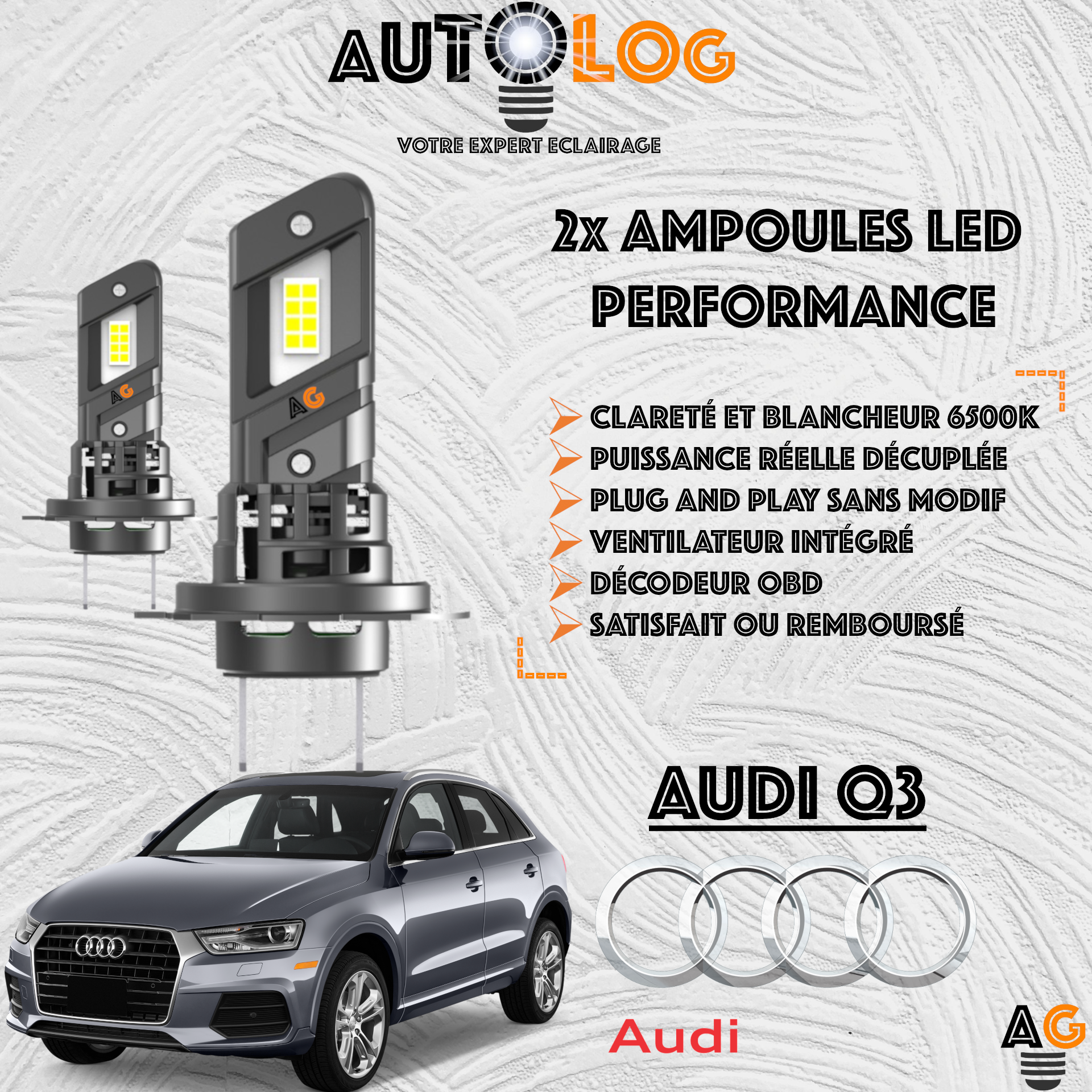 KIT AMPOULE LED AUDI Q3