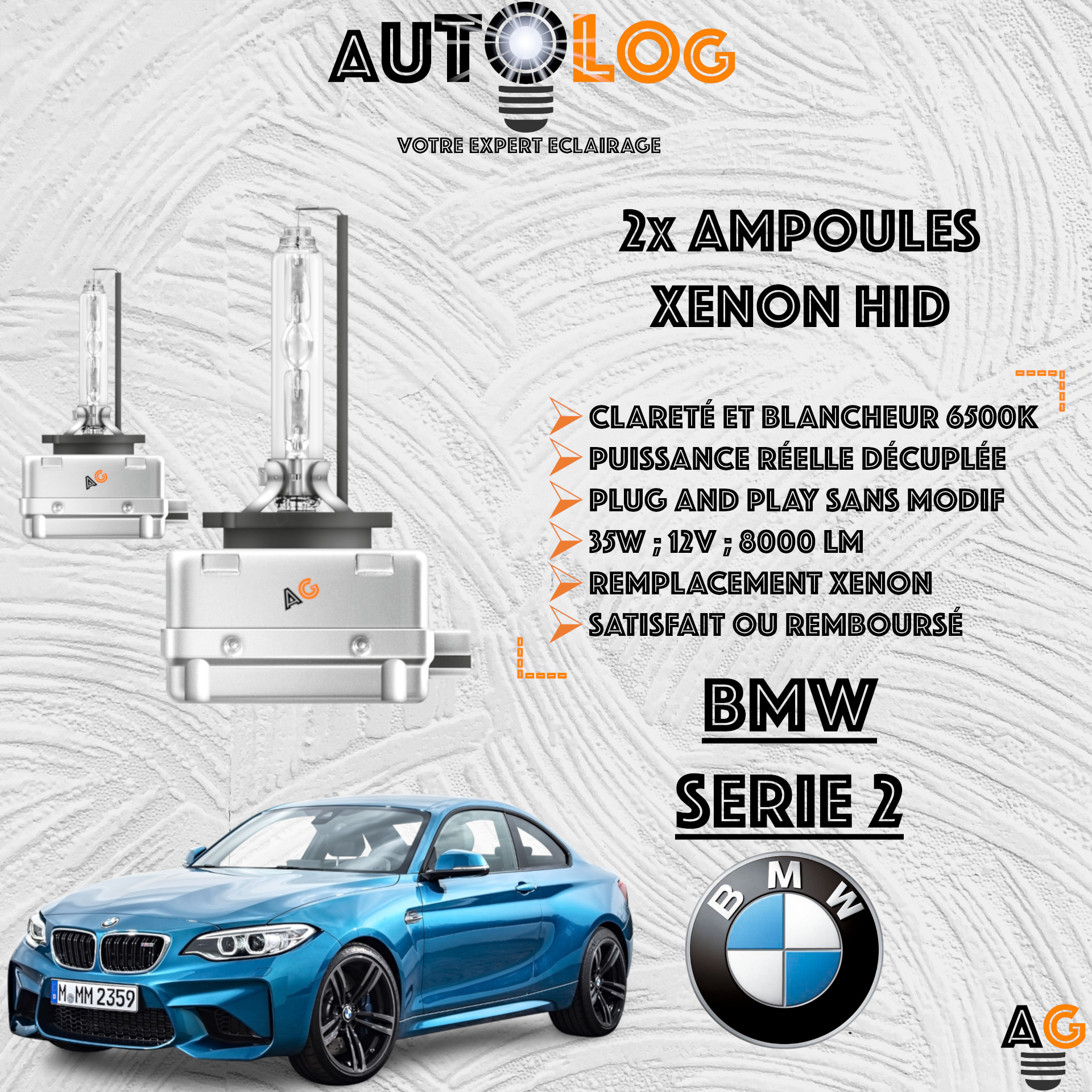 KIT AMPOULE HID XÉNON BMW SERIE 2