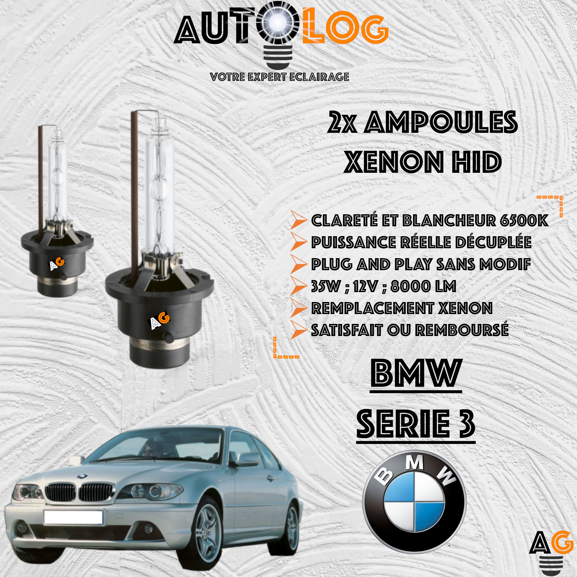 KIT AMPOULE HID XÉNON BMW SERIE 3