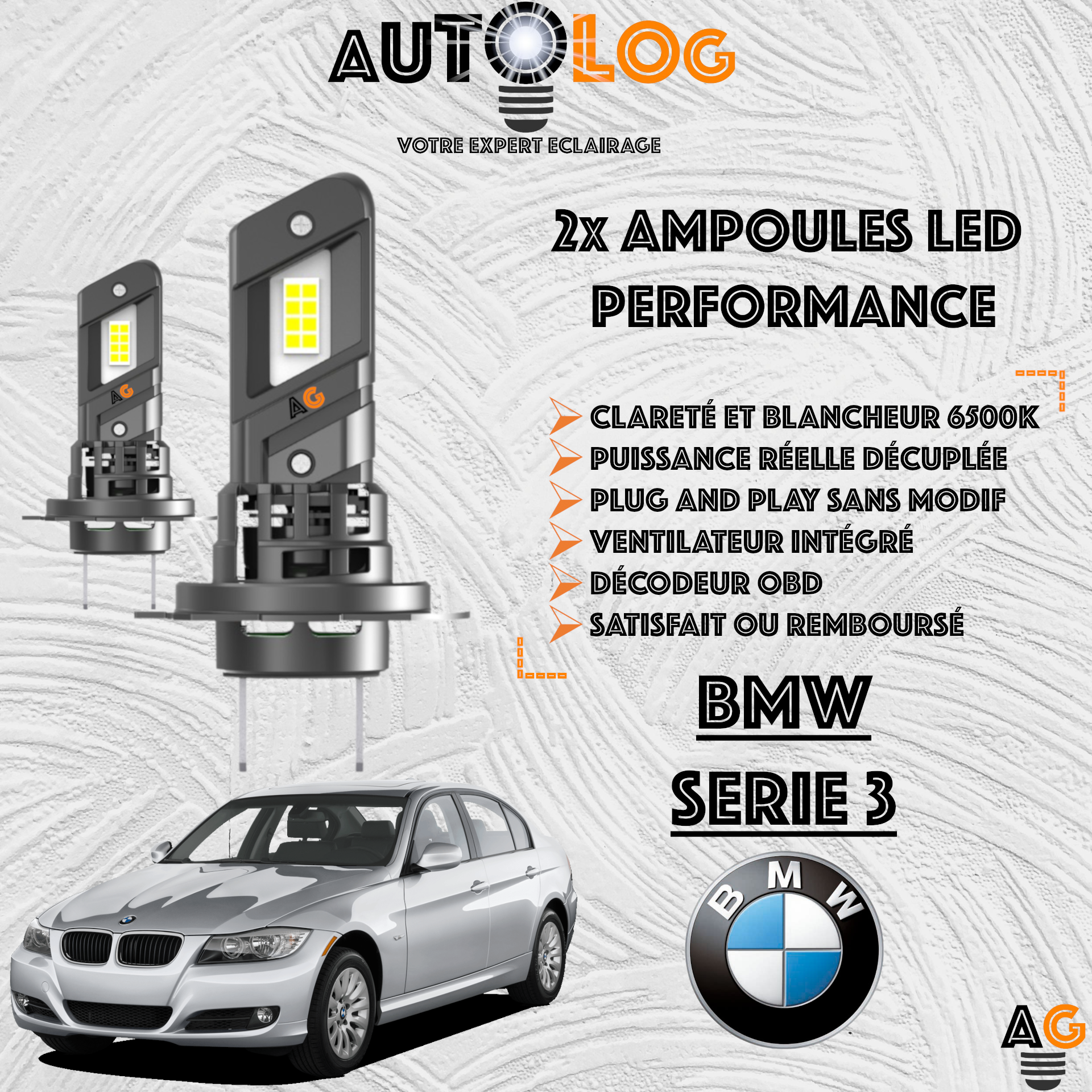 KIT AMPOULE LED BMW SERIE 3 E90