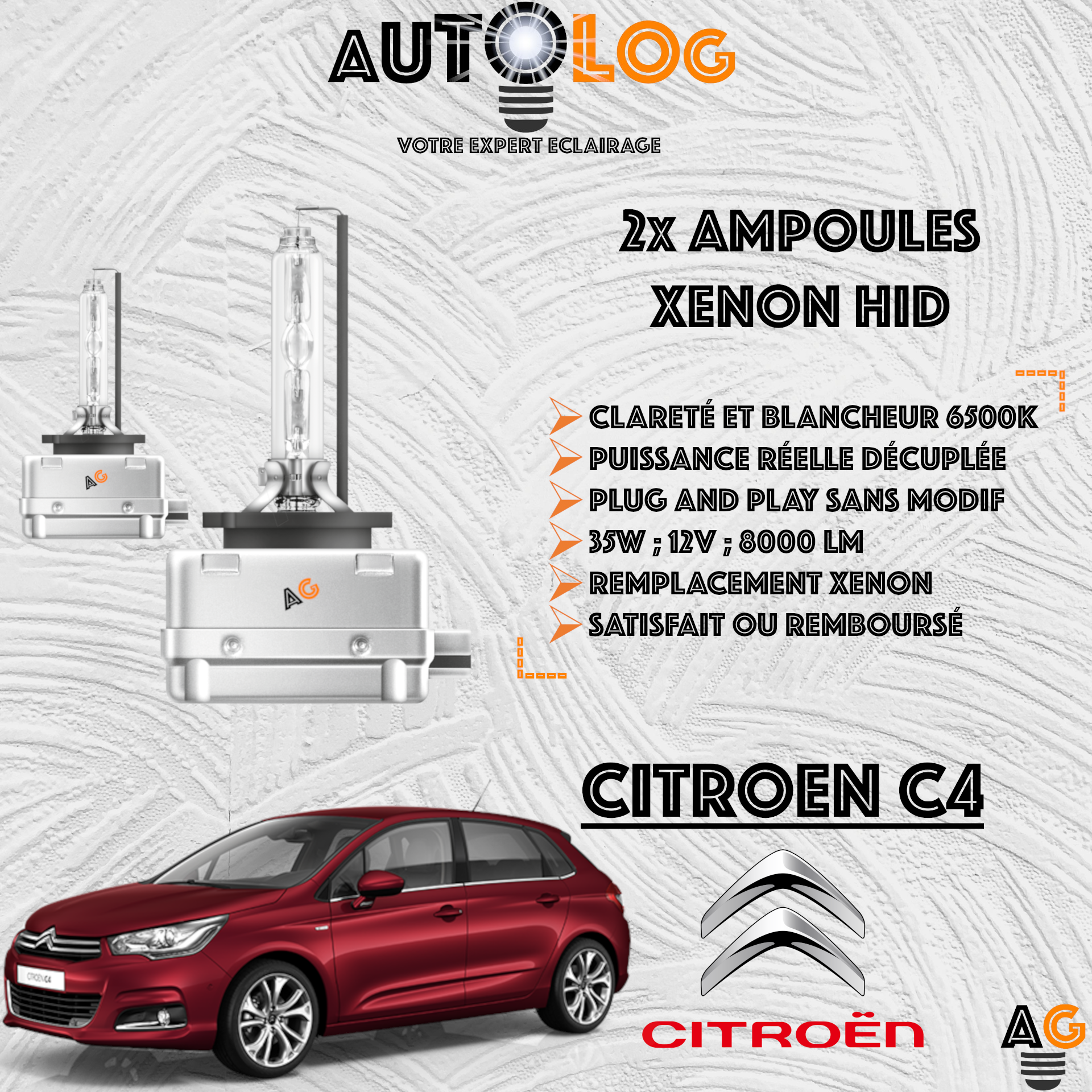 KIT AMPOULE HID XÉNON CITROEN C4