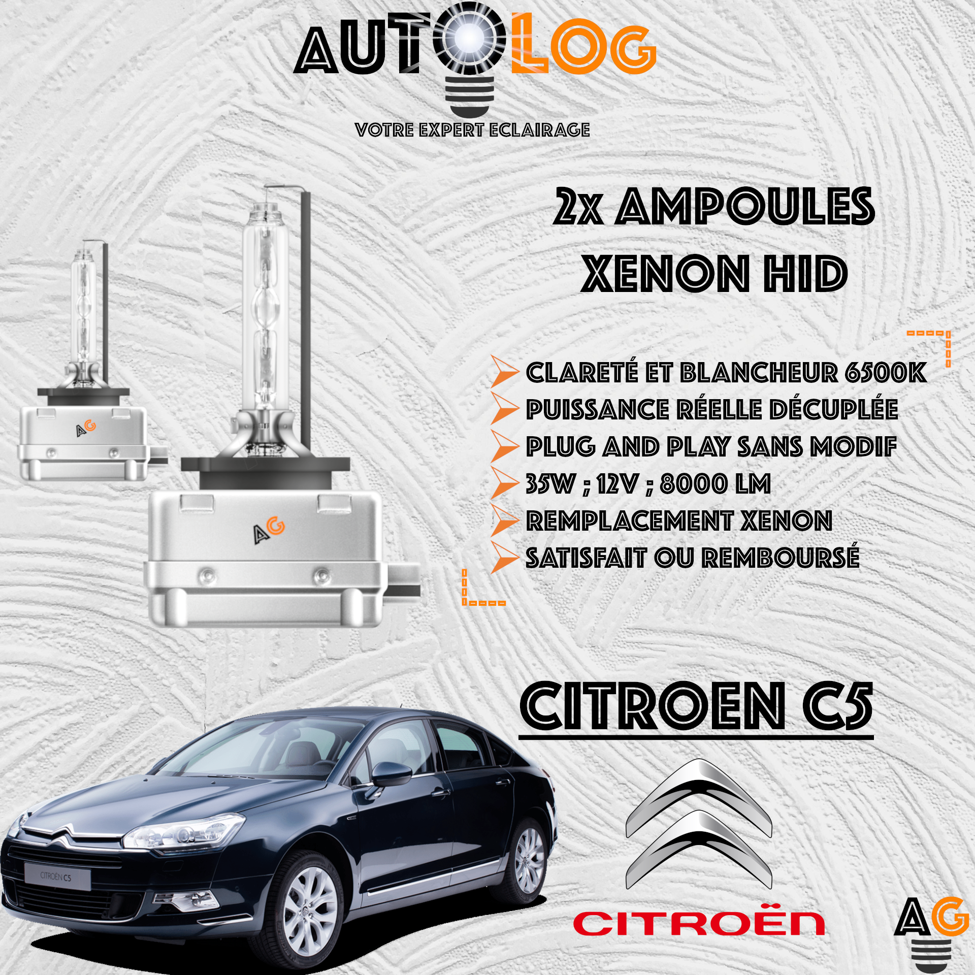 KIT AMPOULE HID XÉNON CITROEN C5