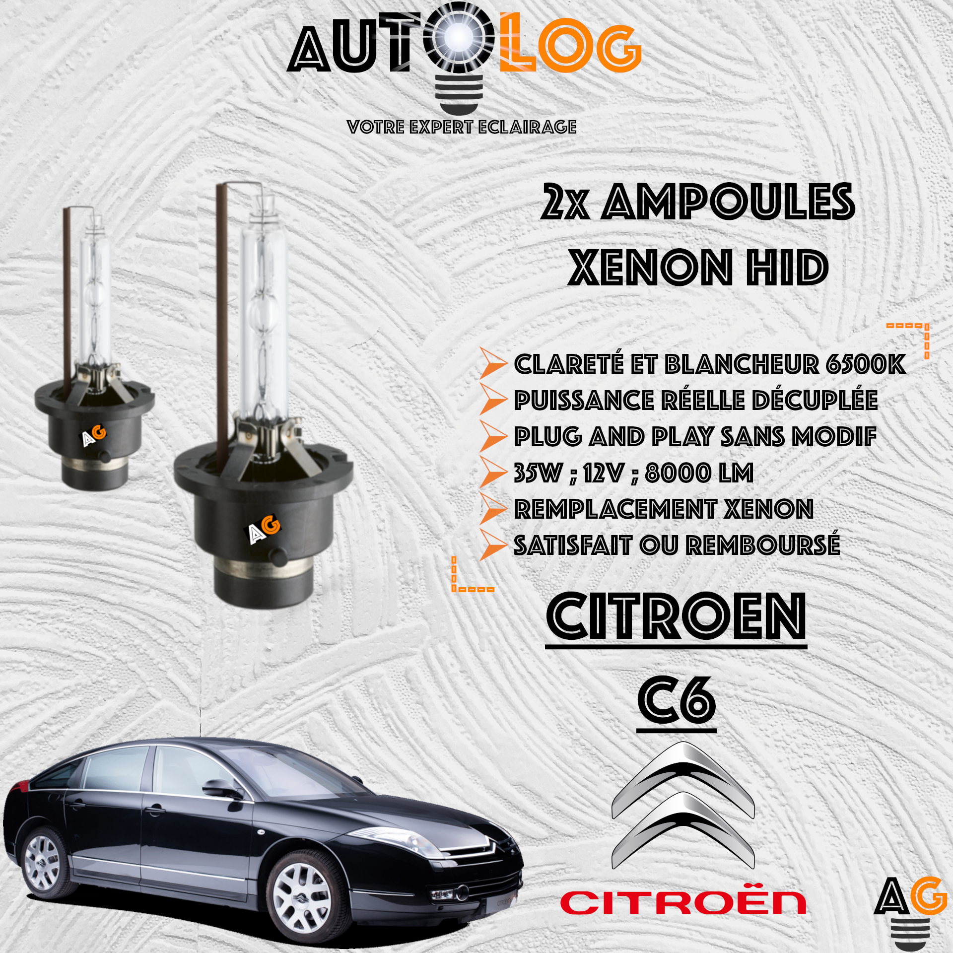 KIT AMPOULE HID XÉNON CITROEN C6