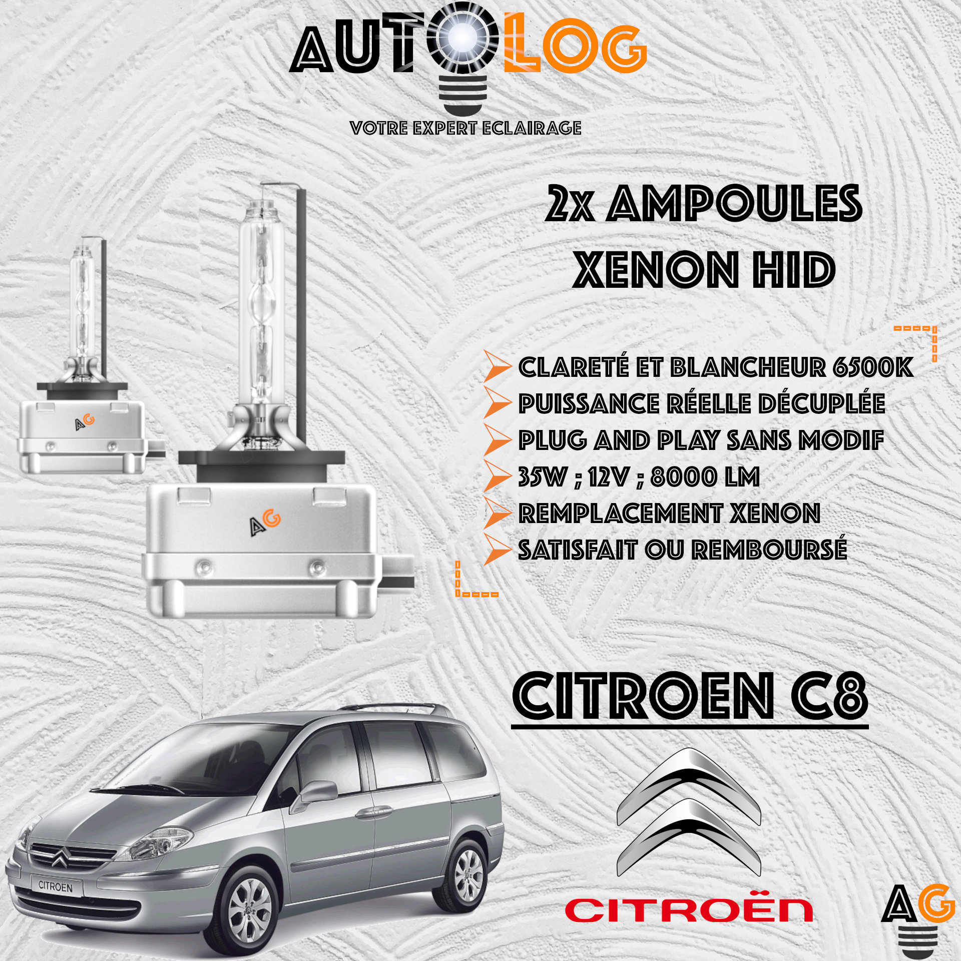 KIT AMPOULE HID XÉNON CITROEN C8
