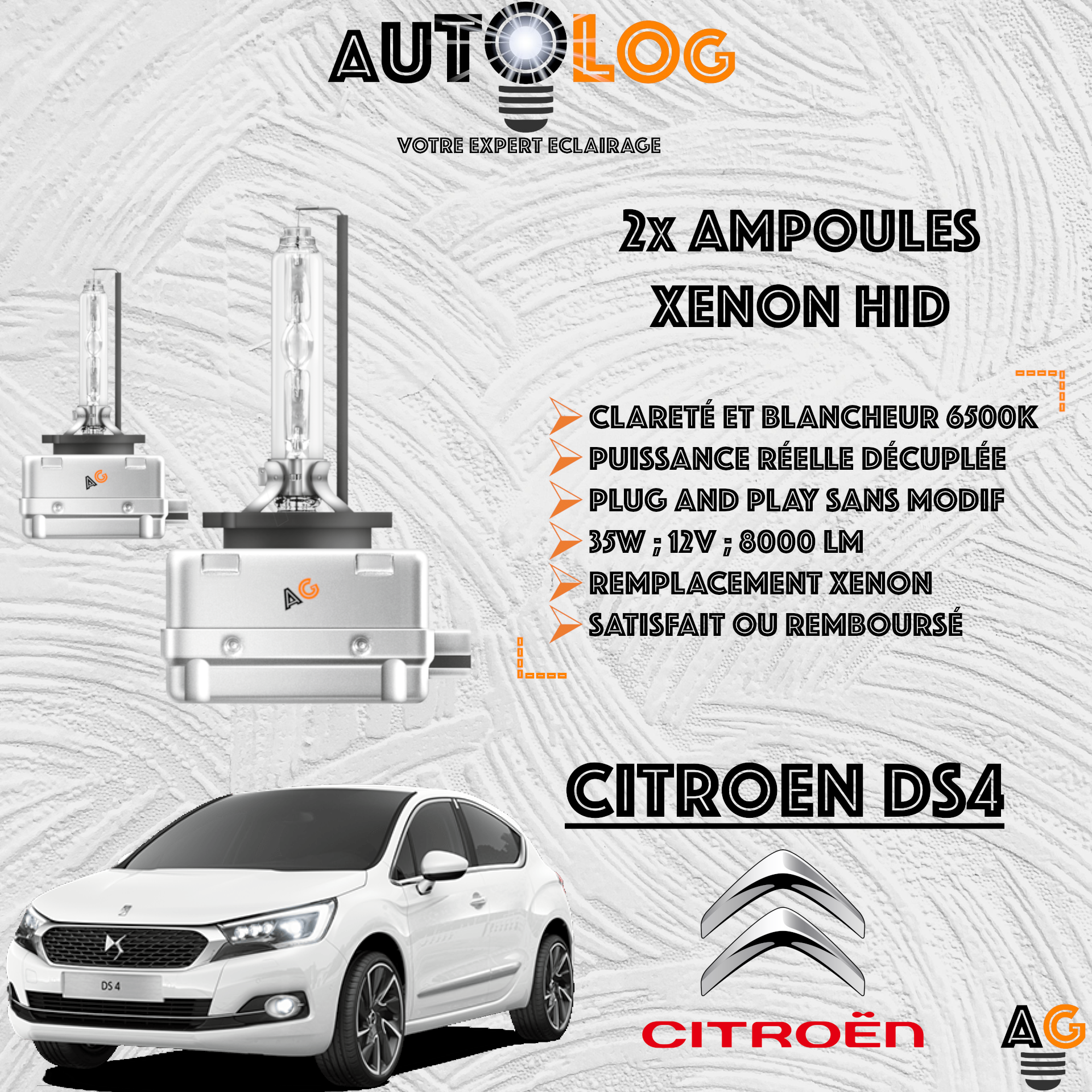 KIT AMPOULE HID XÉNON CITROEN DS4