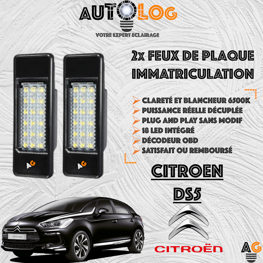 Feux Plaque d'immatriculation LED CITROËN DS5