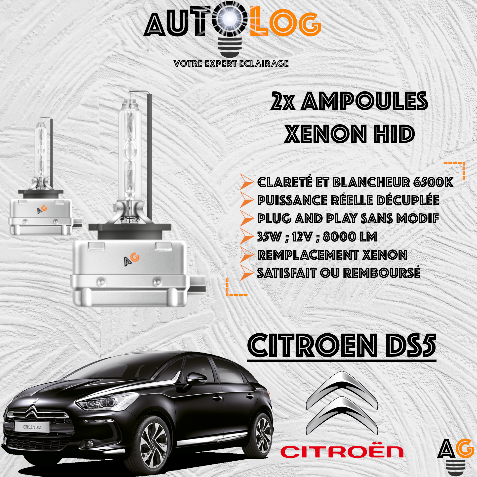 KIT AMPOULE HID XÉNON CITROEN DS5