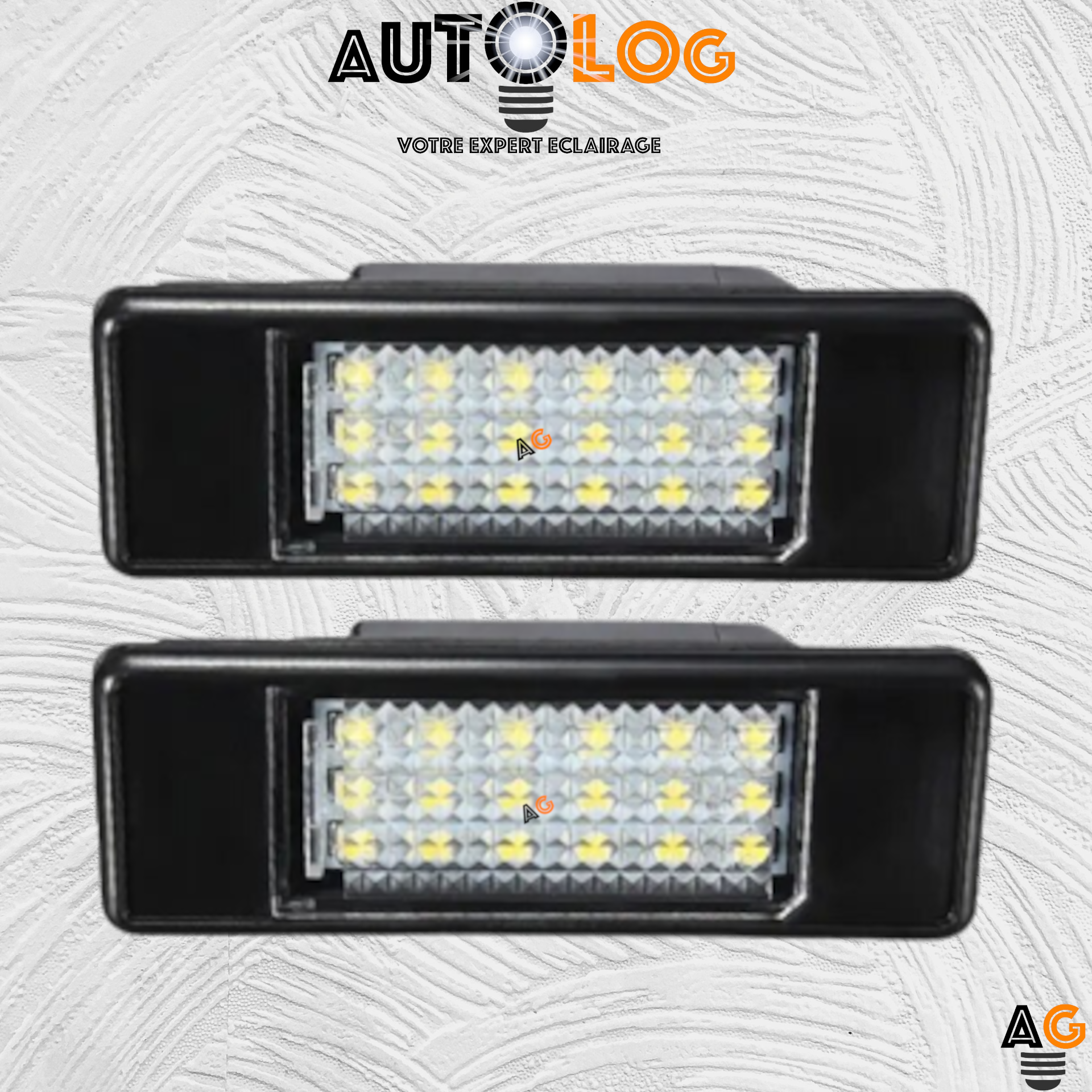2x Feux de plaque d'immatriculation LED Peugeot 407
