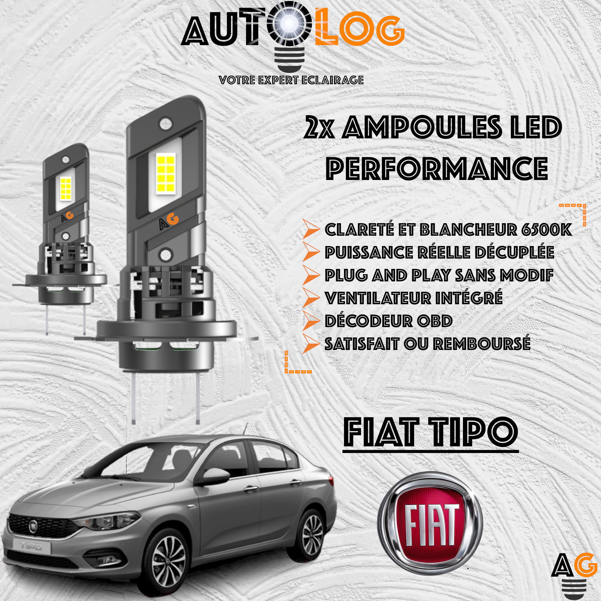 KIT AMPOULE LED FIAT TIPO