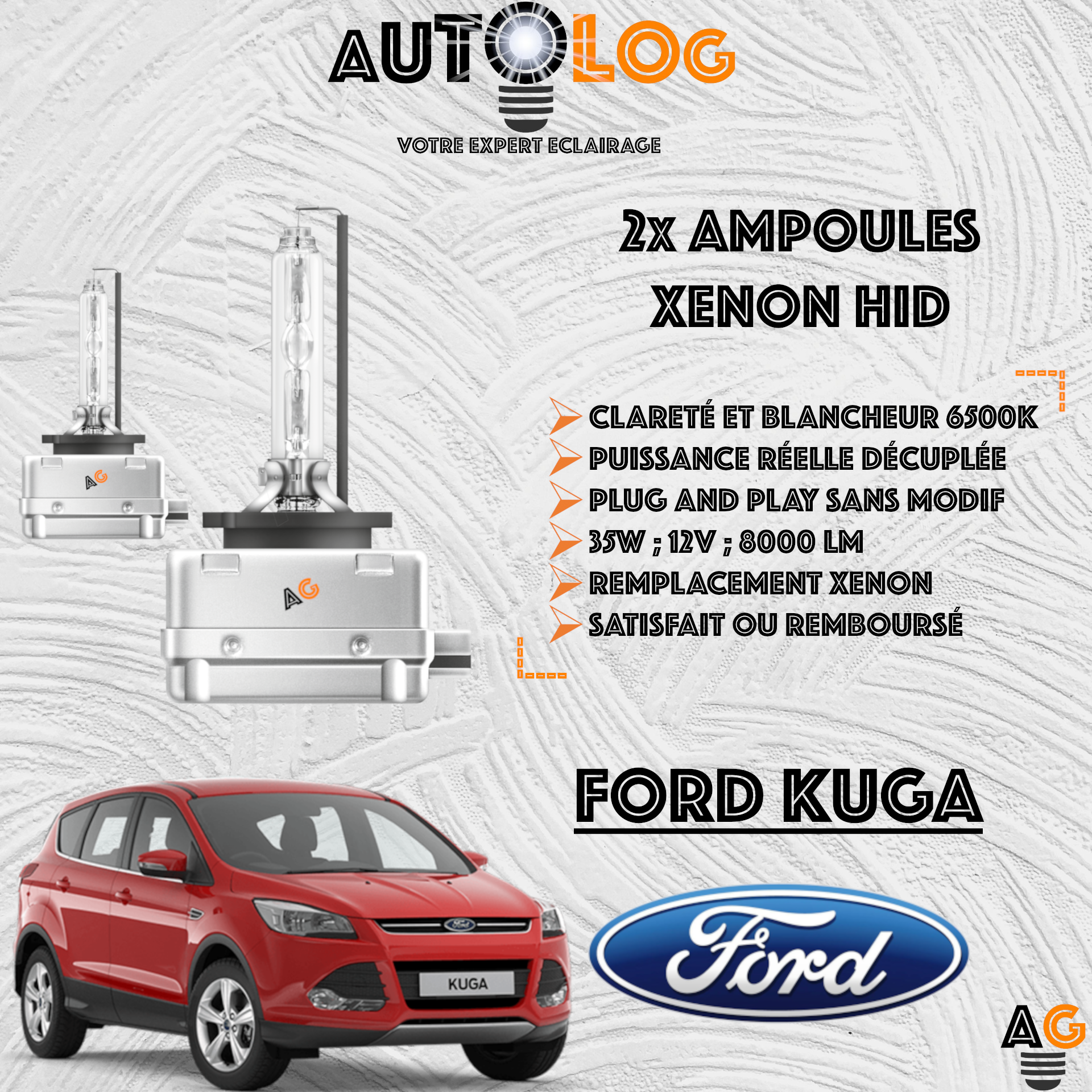 KIT AMPOULE HID XÉNON FORD KUGA
