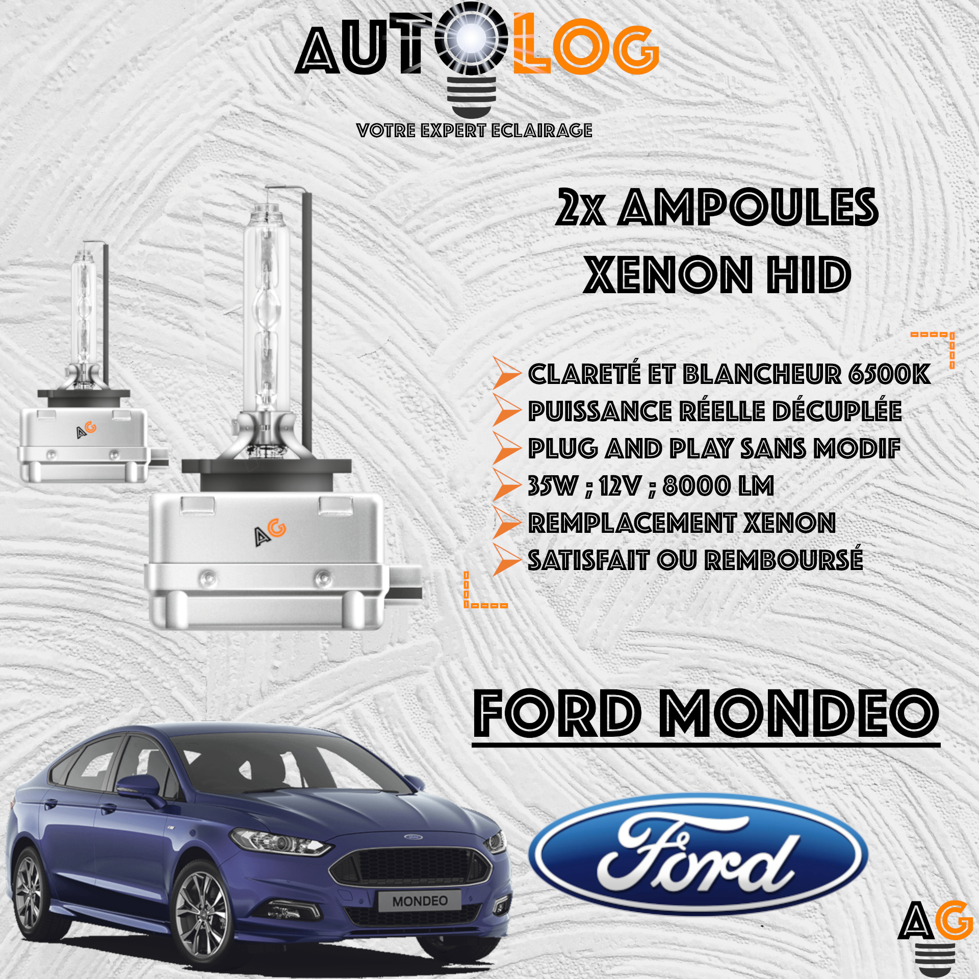 KIT AMPOULE HID XÉNON FORD MONDEO