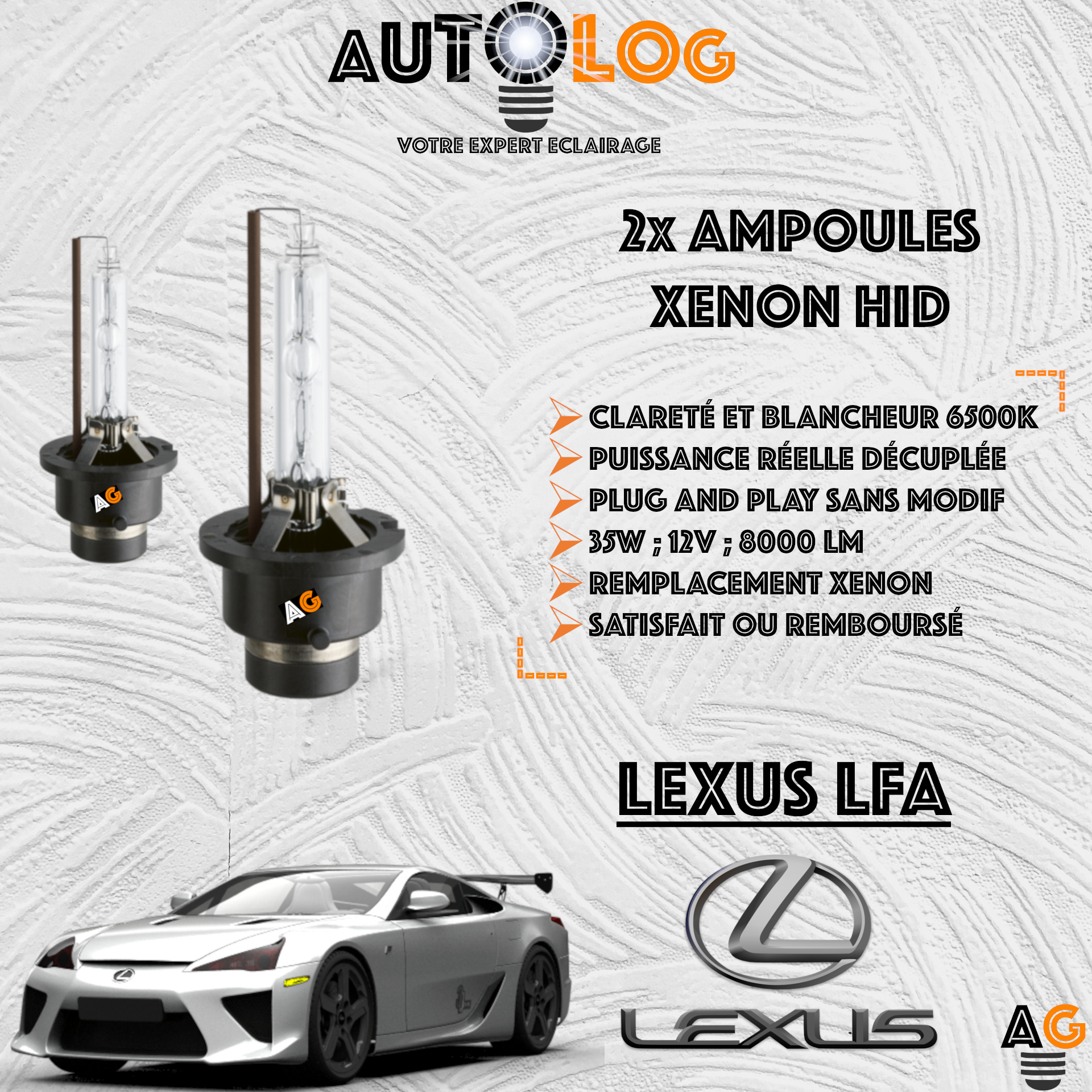 KIT AMPOULE HID XÉNON LEXUS LFA