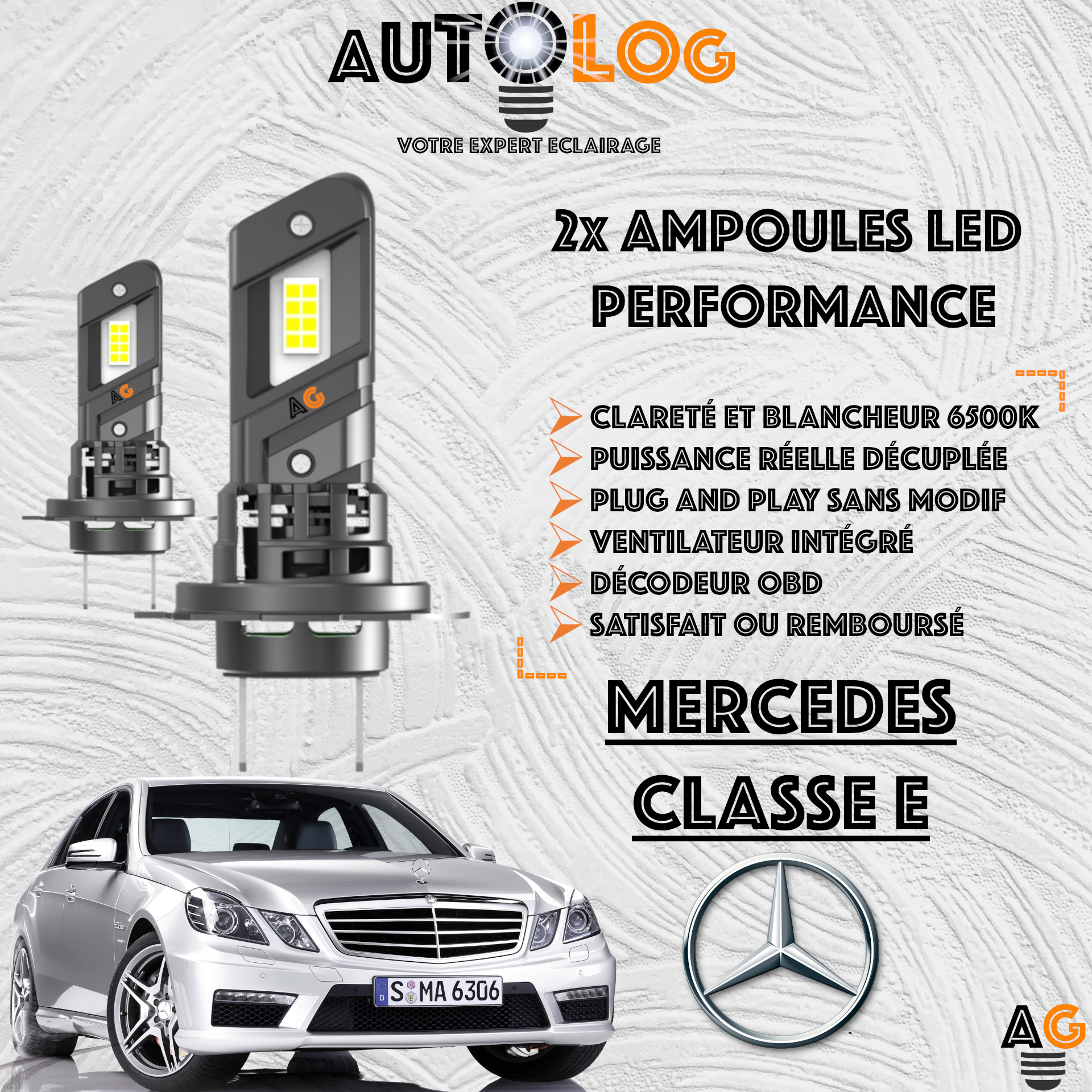 KIT AMPOULE LED MERCEDES CLASSE E
