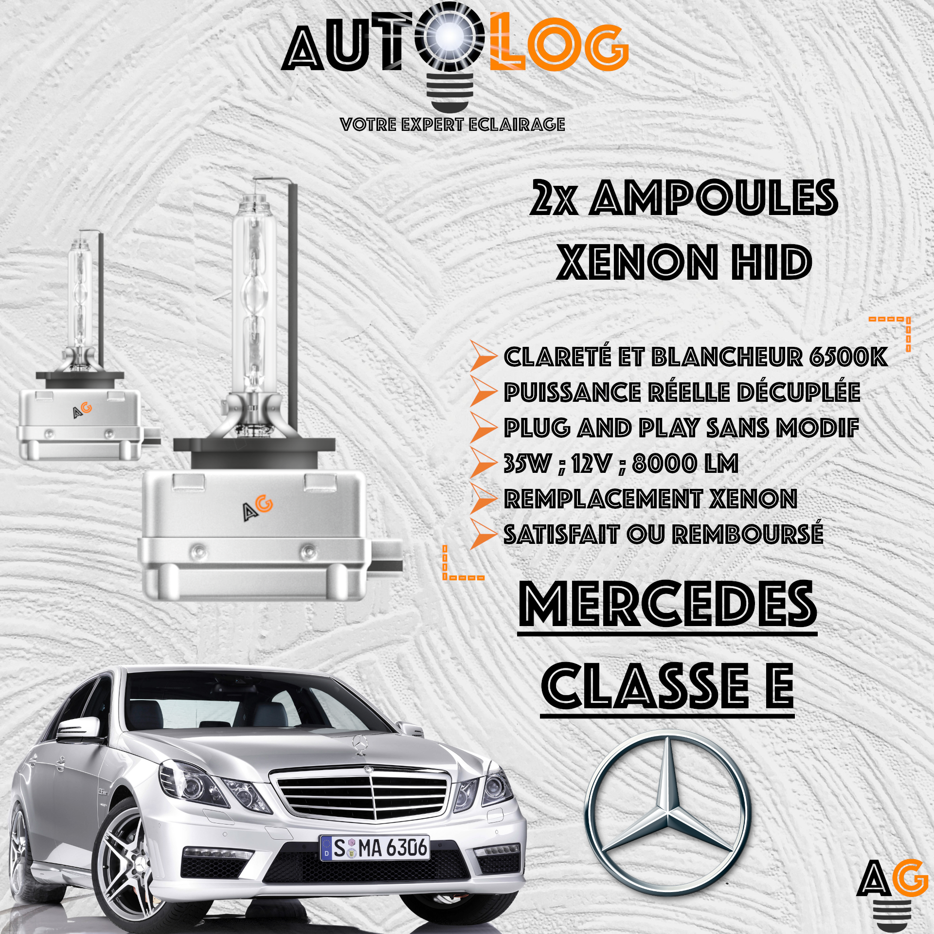 KIT AMPOULE HID XÉNON MERCEDES CLASSE E