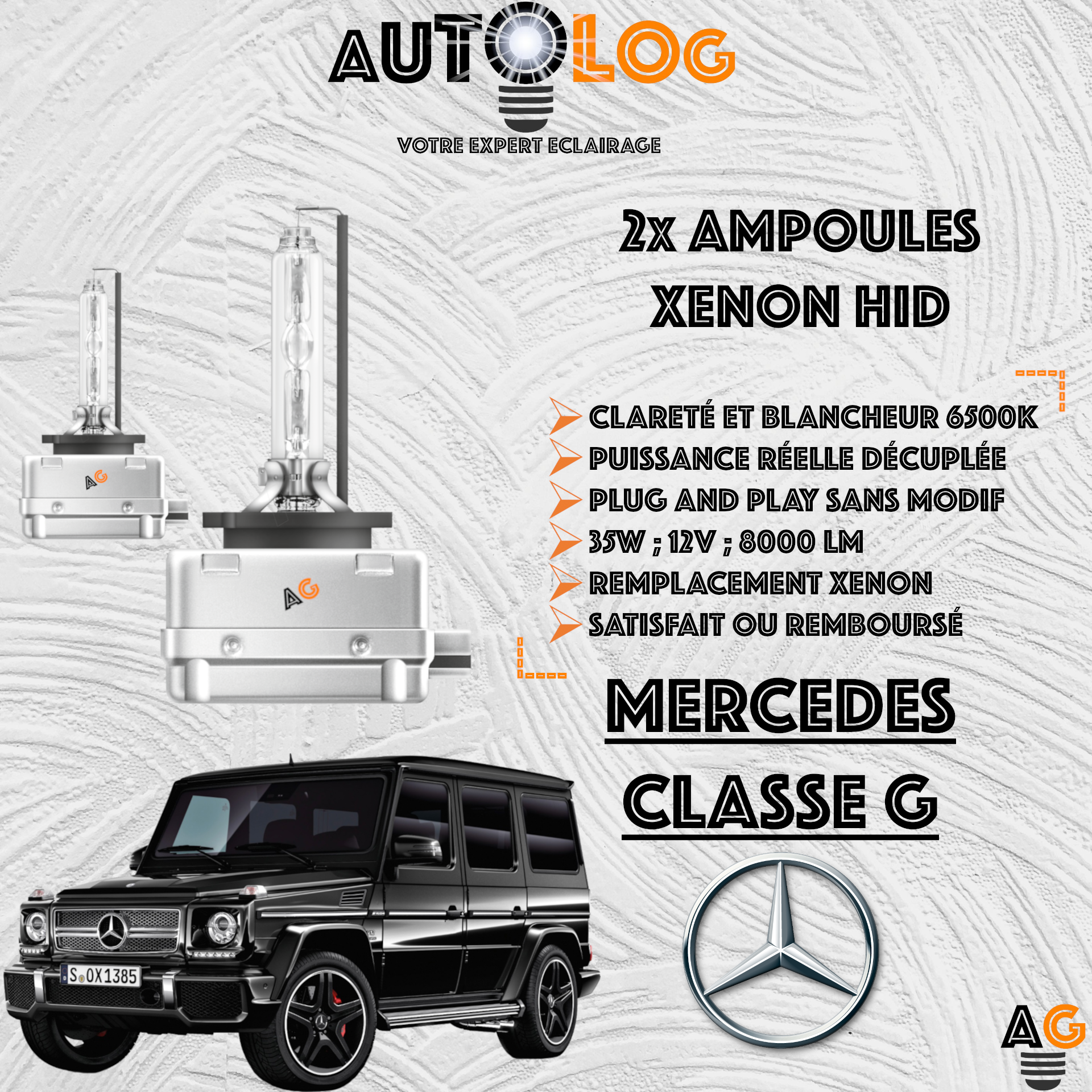 KIT AMPOULE HID XÉNON MERCEDES CLASSE G