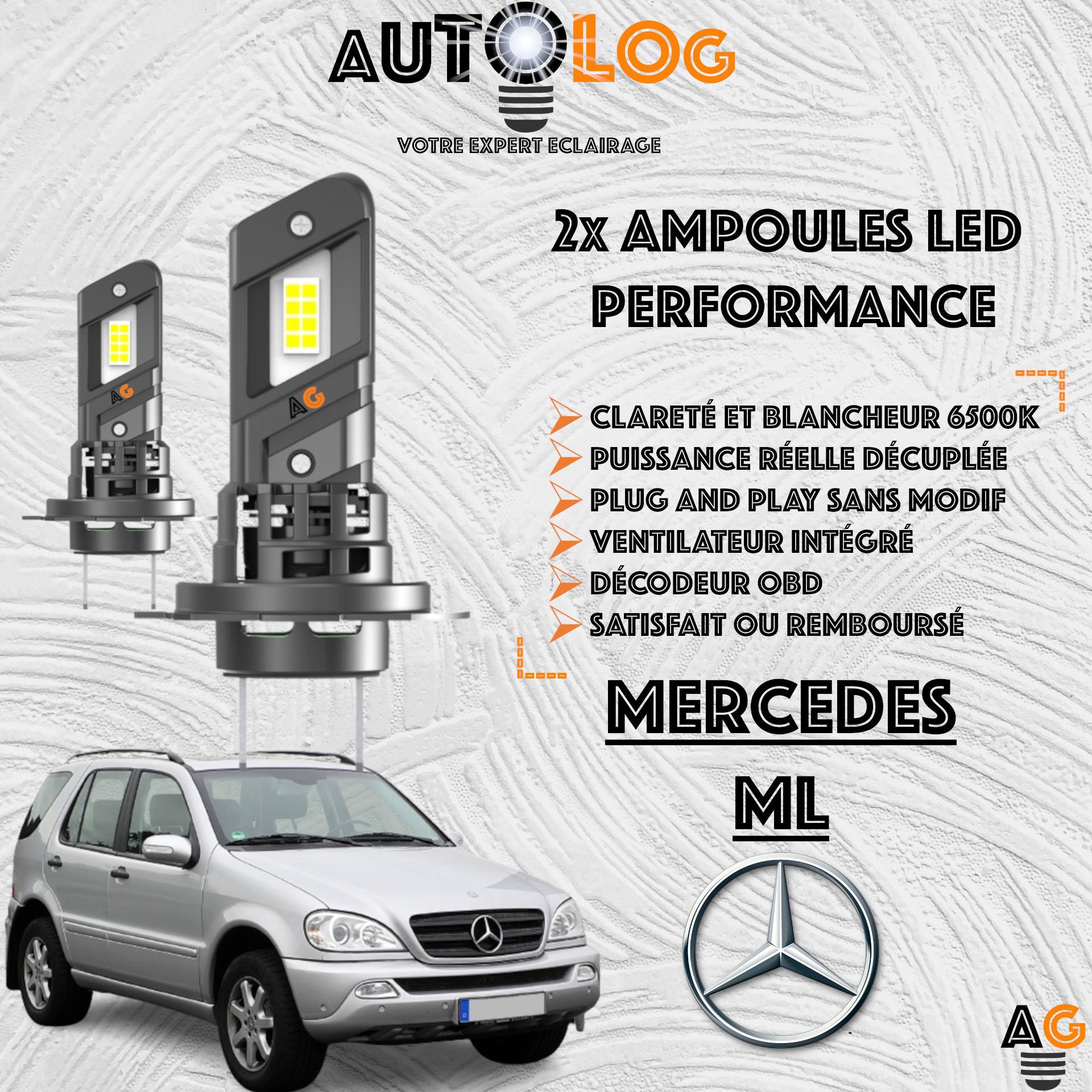 KIT AMPOULE LED MERCEDES ML