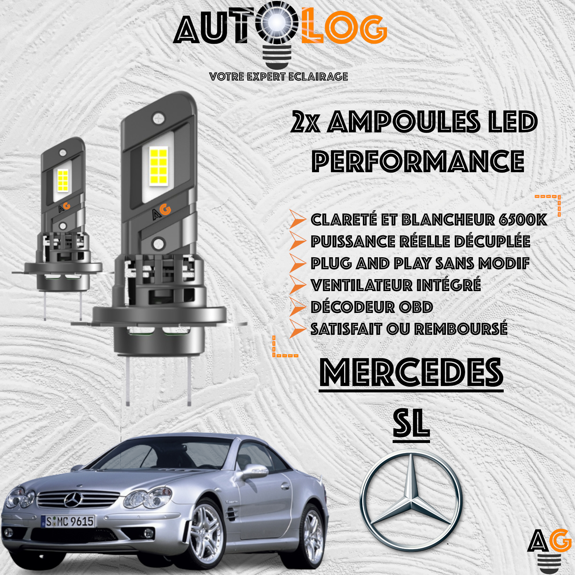 KIT AMPOULE LED MERCEDES SL