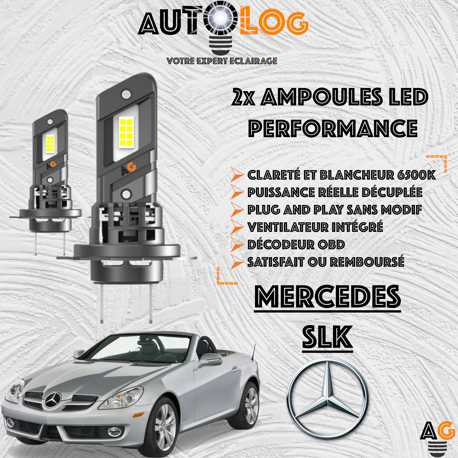 KIT AMPOULE LED MERCEDES SLK