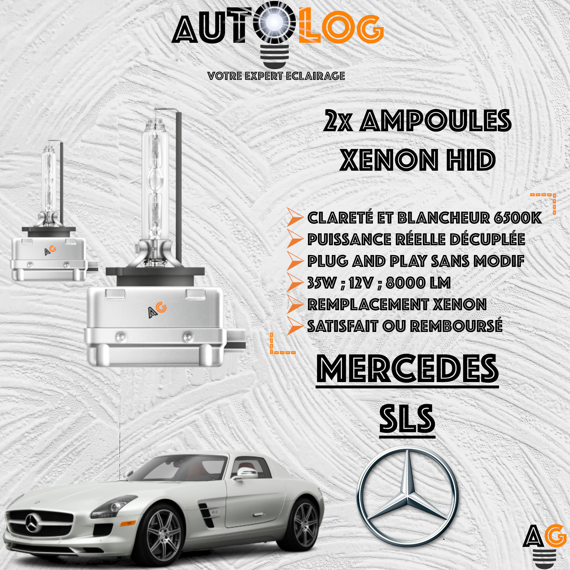 KIT AMPOULE HID XÉNON MERCEDES SLS