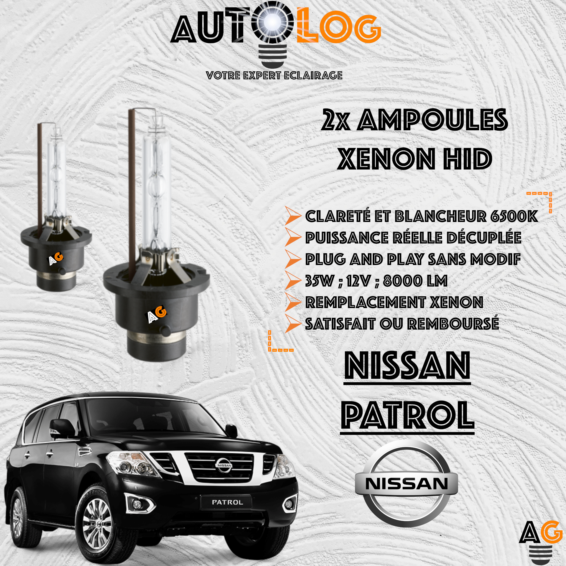 KIT AMPOULE HID XÉNON NISSAN PATROL