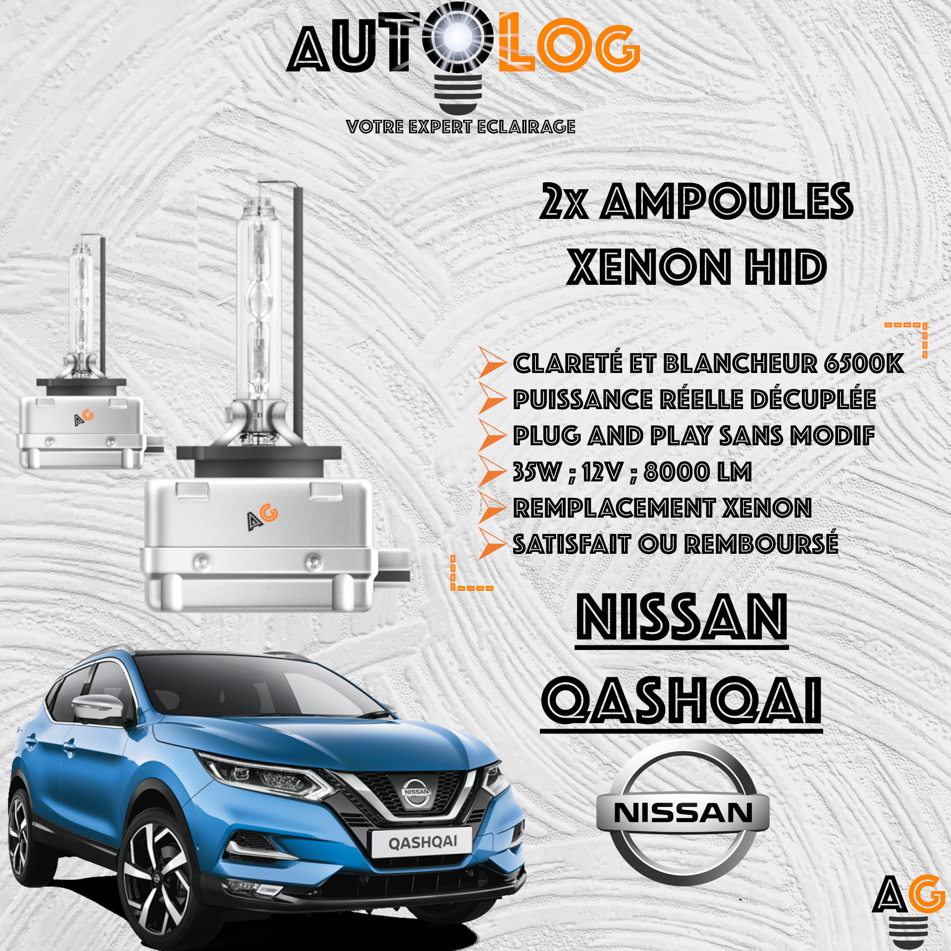 KIT AMPOULE HID XÉNON NISSAN QASHQAI