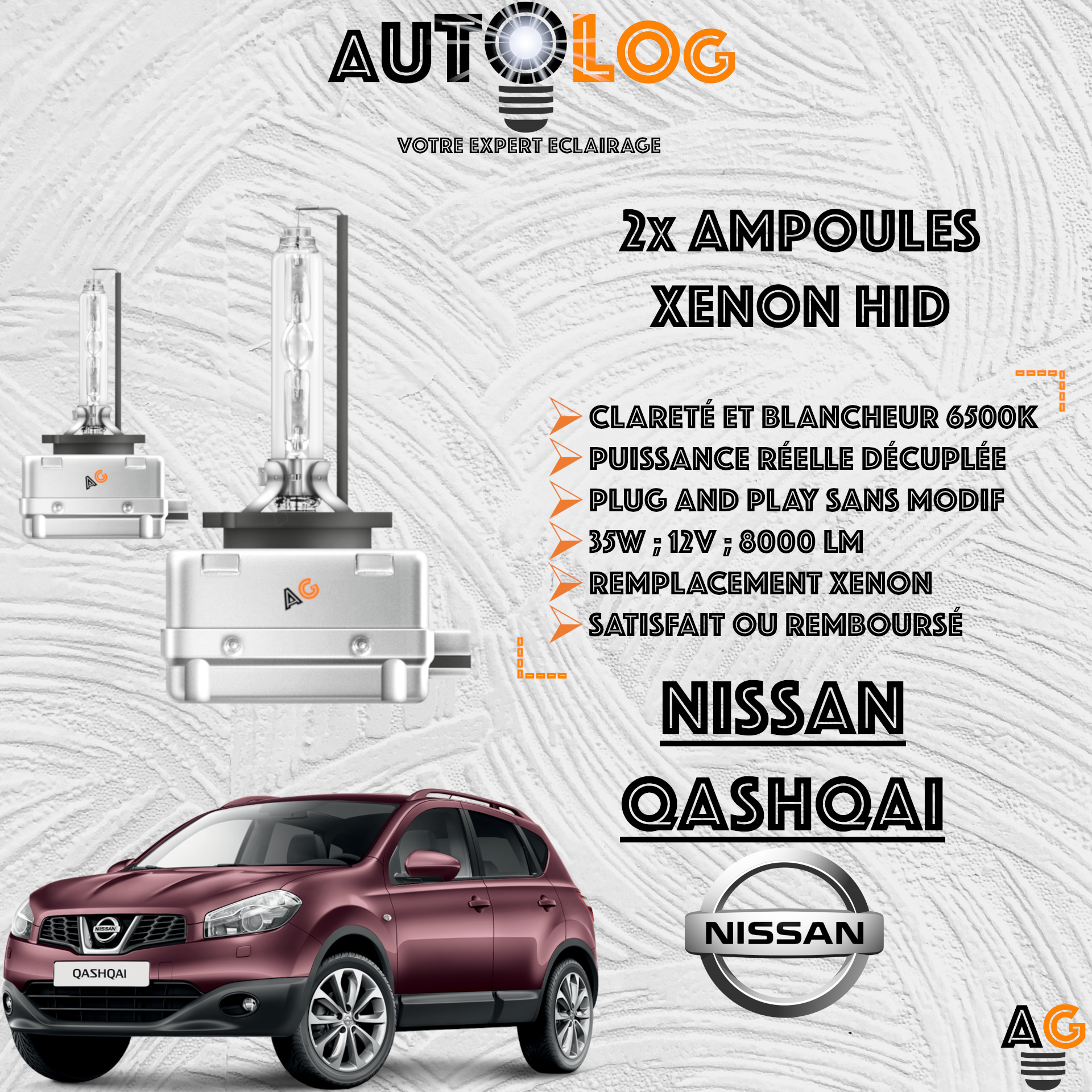 KIT AMPOULE HID XÉNON NISSAN QASHQAI