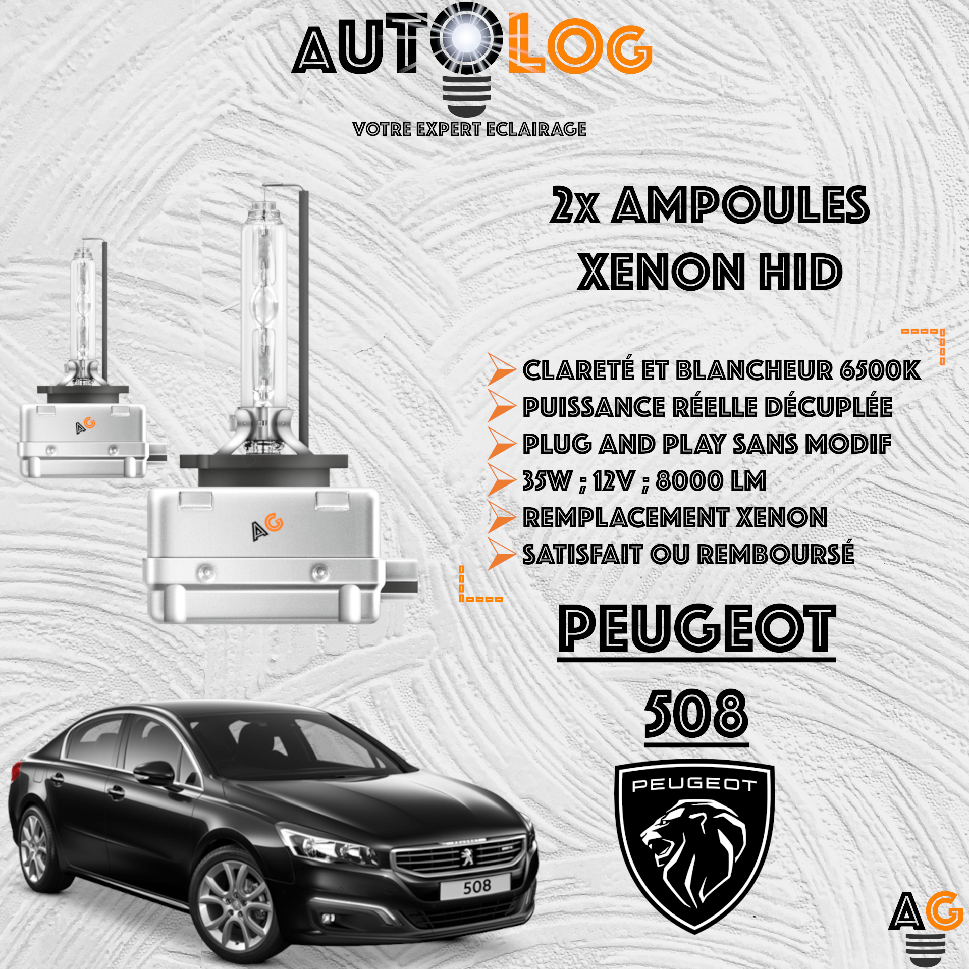 KIT AMPOULE HID XÉNON PEUGEOT 508