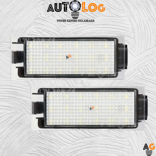 2x Feux de plaque d'immatriculation LED Renault Clio III