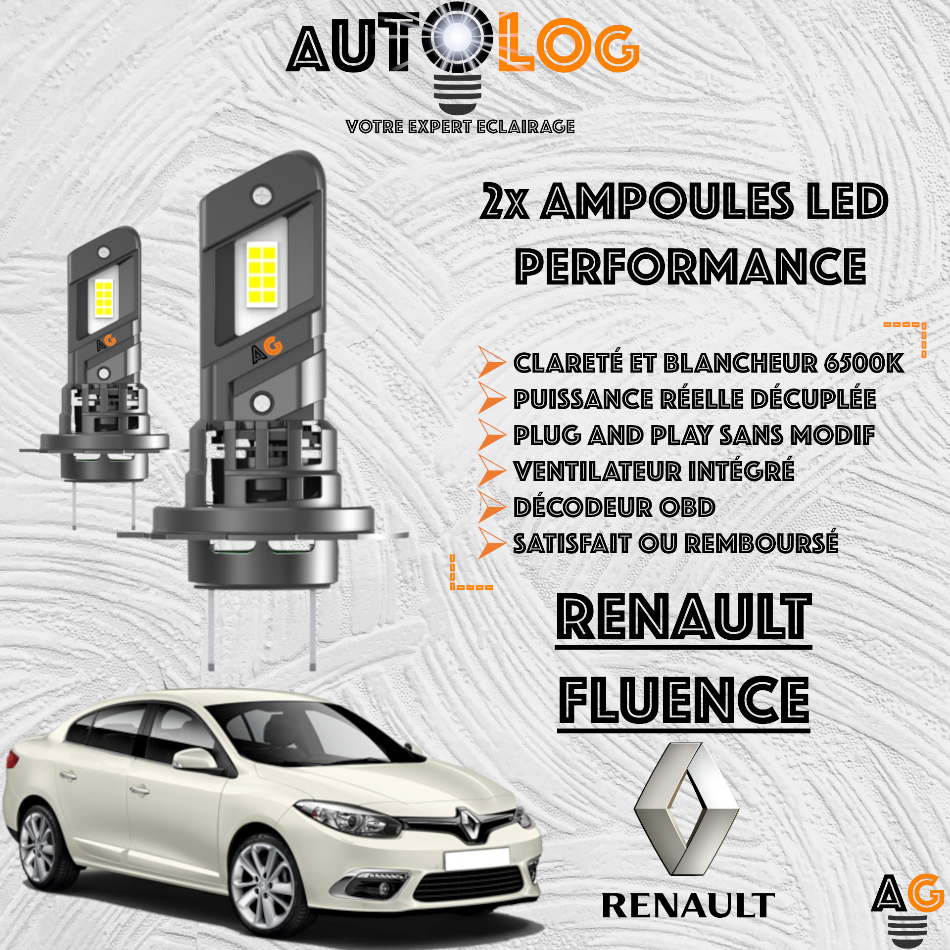 KIT AMPOULE LED RENAULT FLUENCE