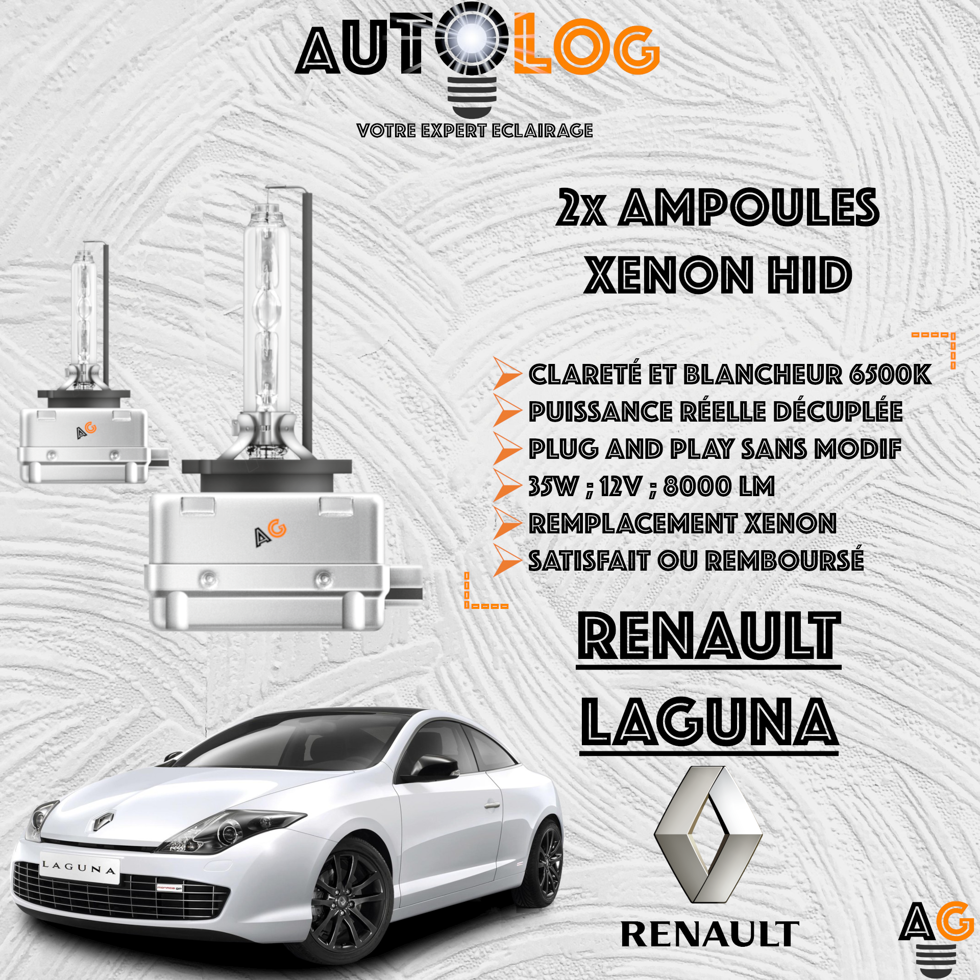 KIT AMPOULE HID XÉNON RENAULT LAGUNA III