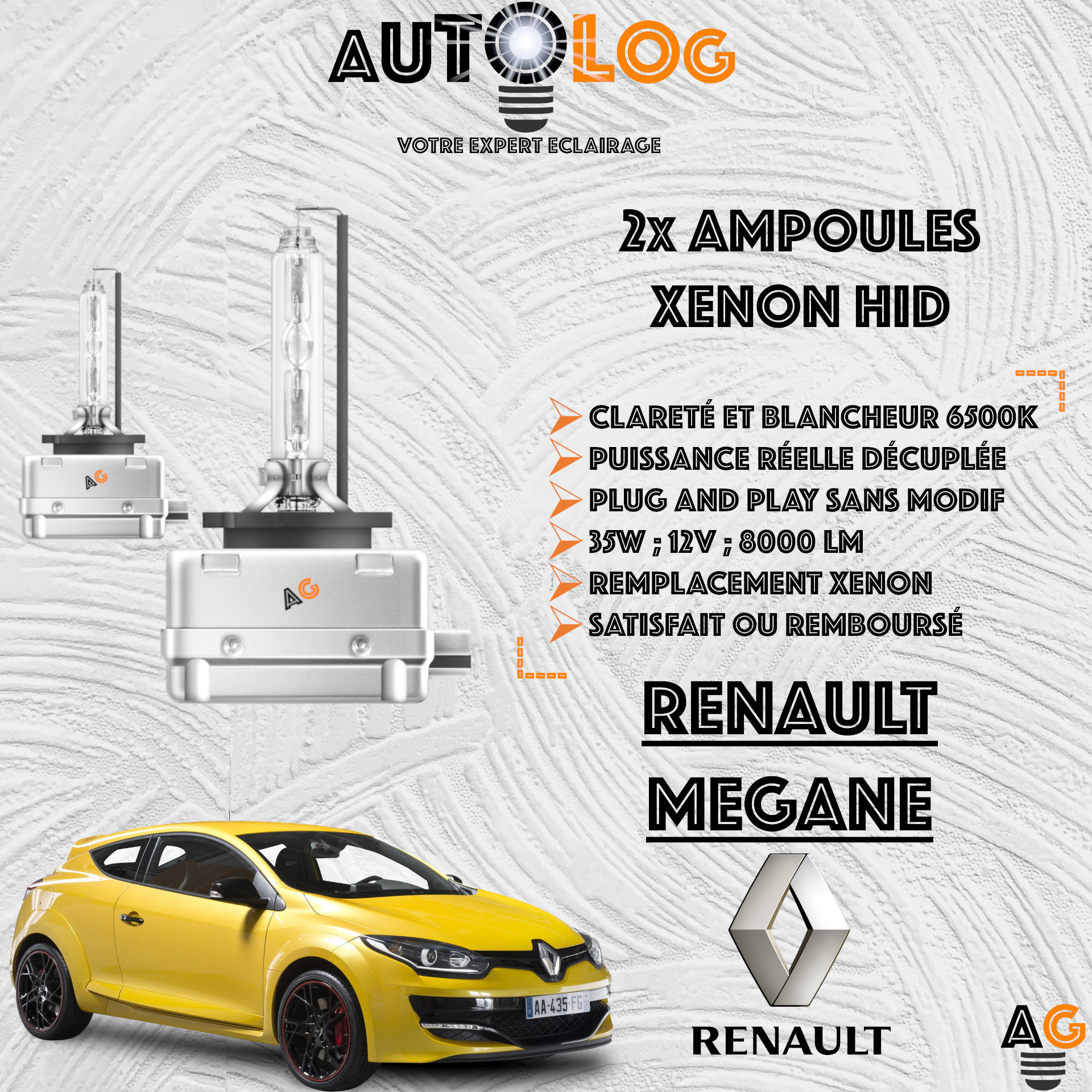 KIT AMPOULE HID XÉNON RENAULT MEGANE III