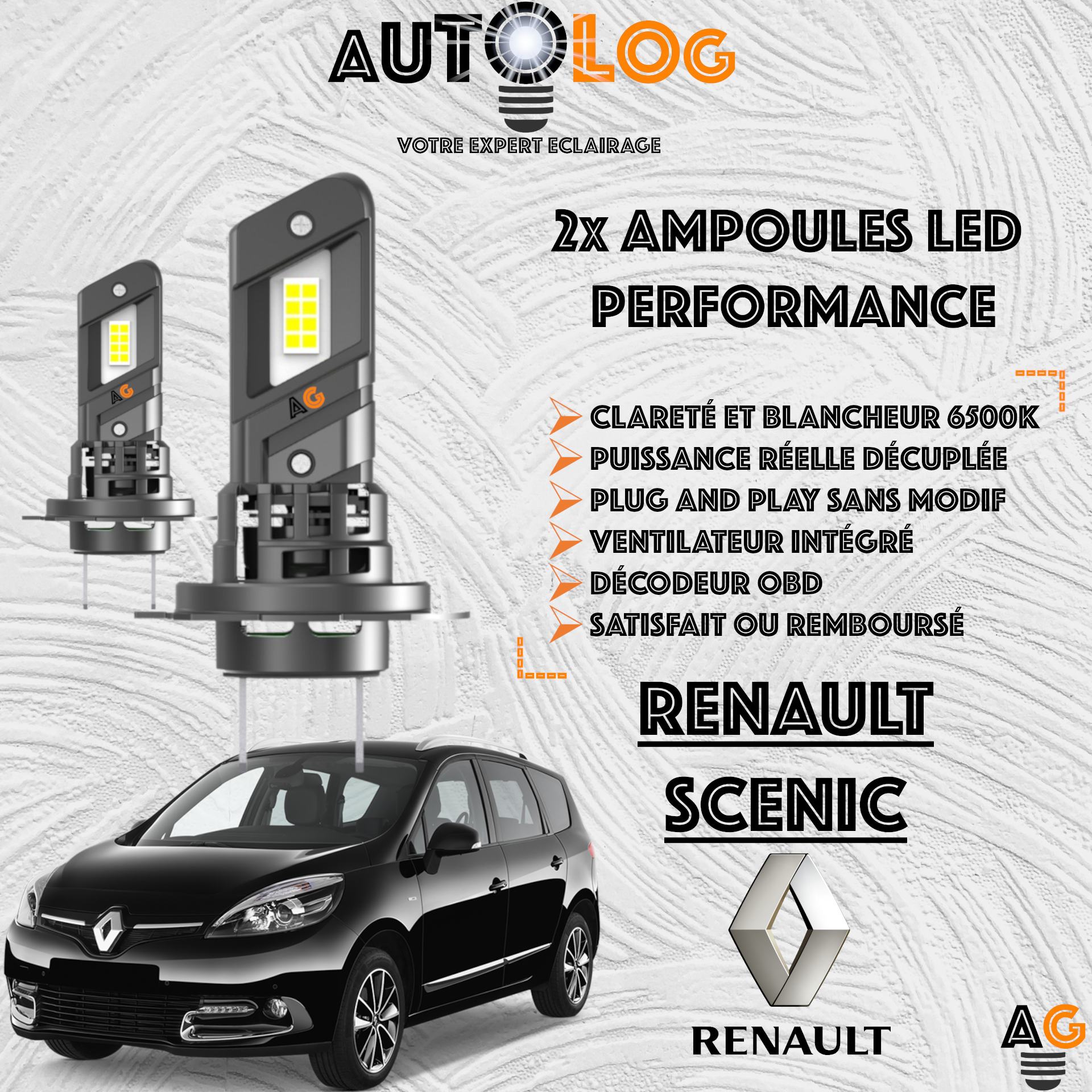 KIT AMPOULE LED RENAULT SCENIC III
