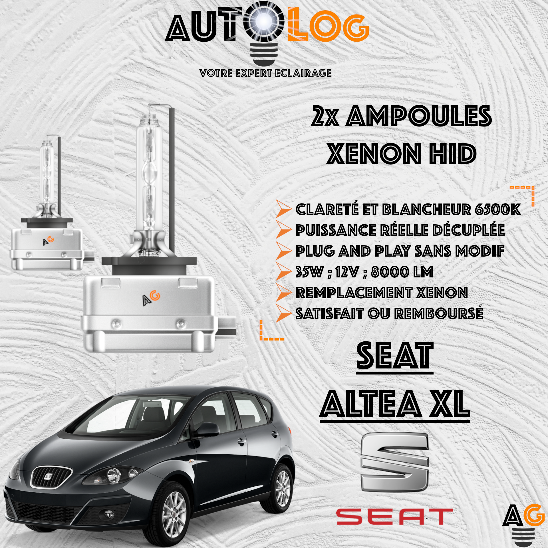 KIT AMPOULE HID XÉNON SEAT ALTEA XL