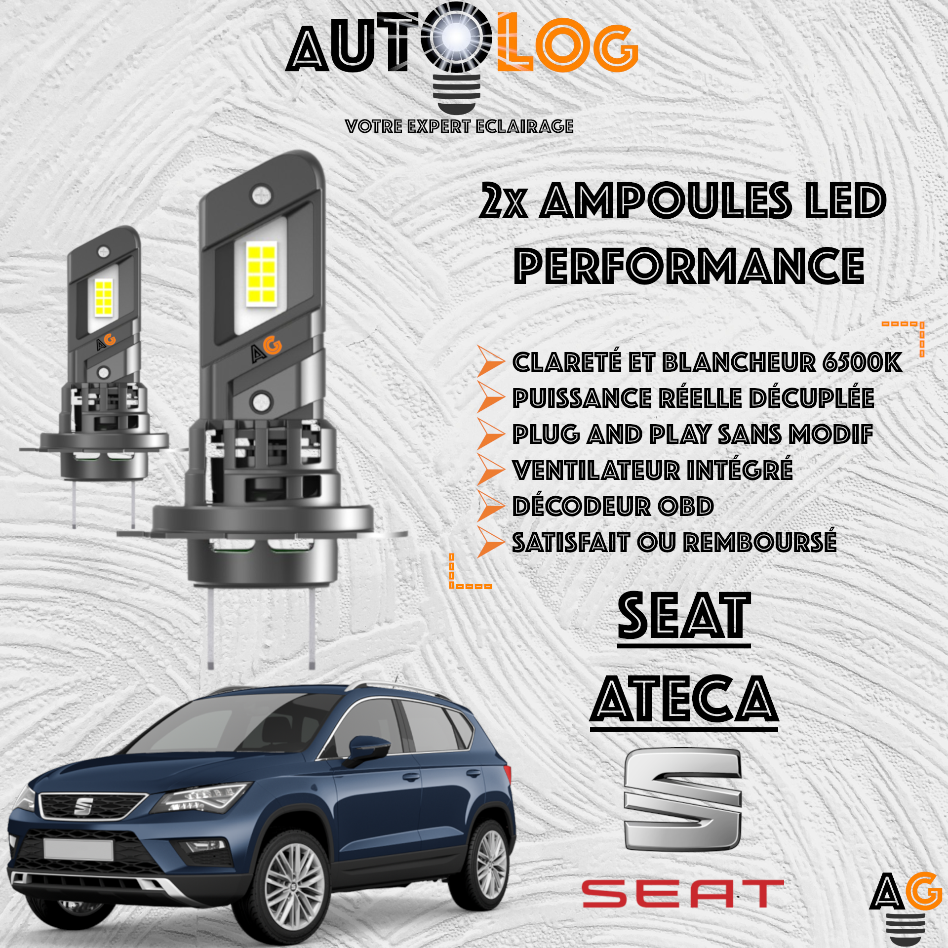 KIT AMPOULE LED SEAT ATECA