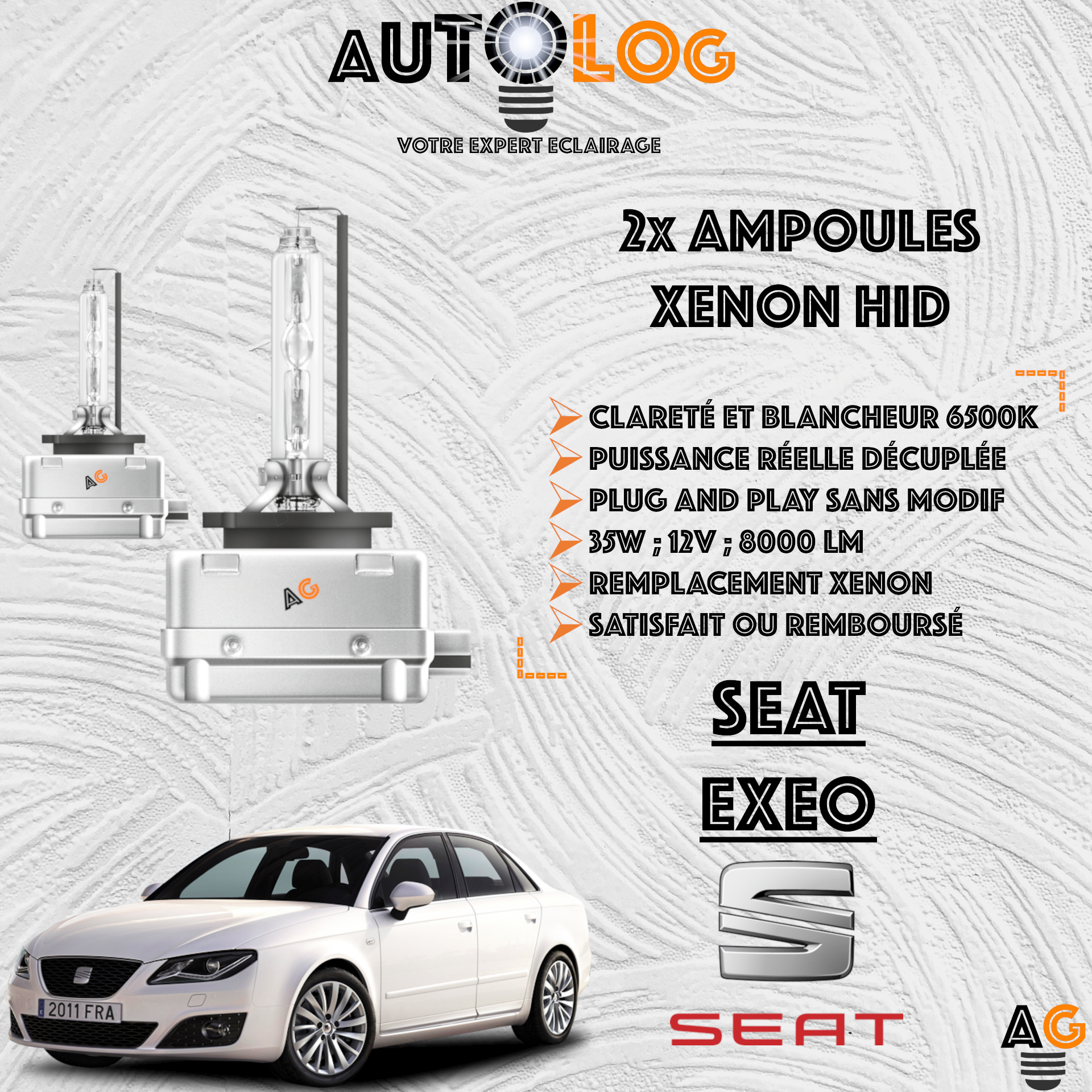 KIT AMPOULE HID XÉNON SEAT EXEO