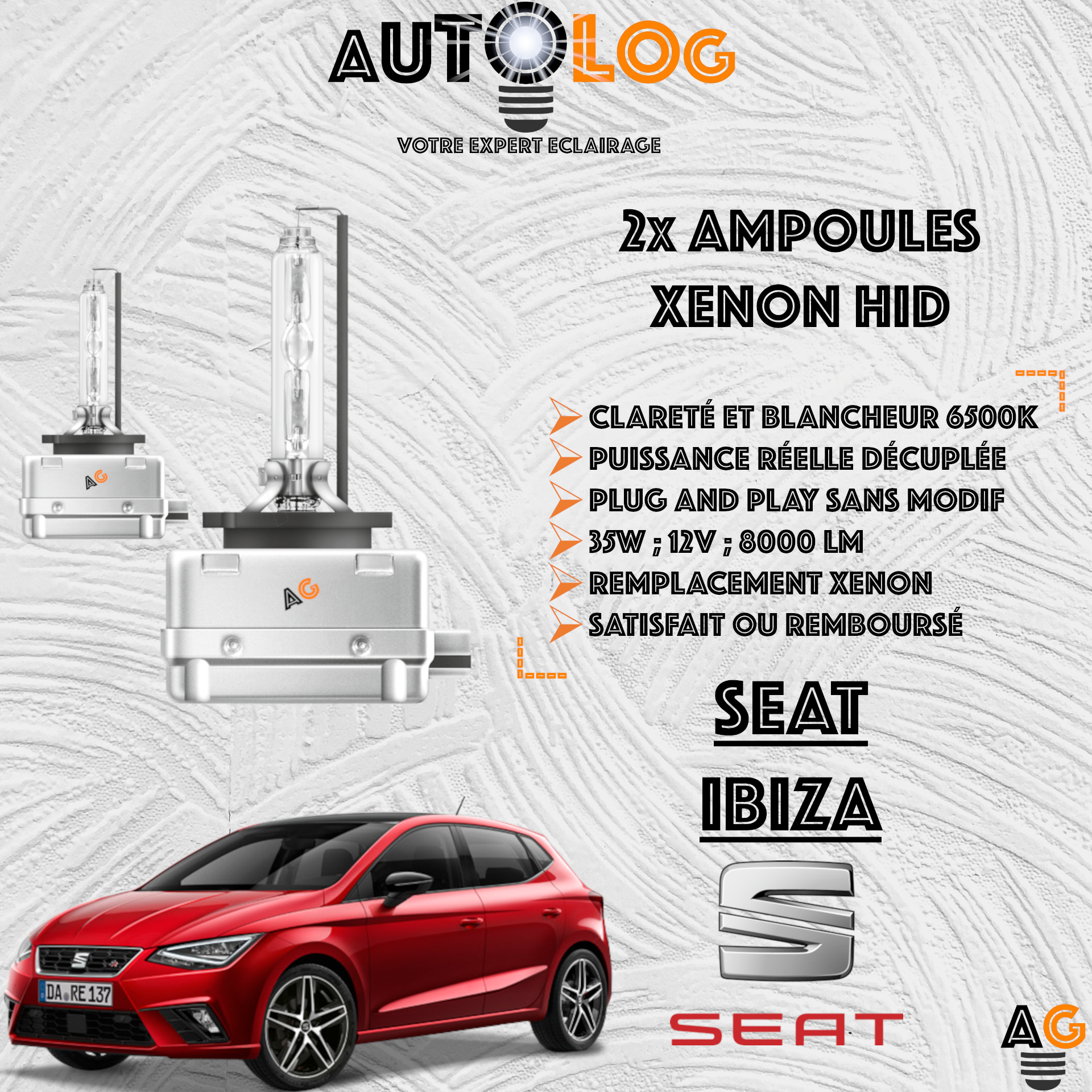 KIT AMPOULE HID XÉNON SEAT IBIZA