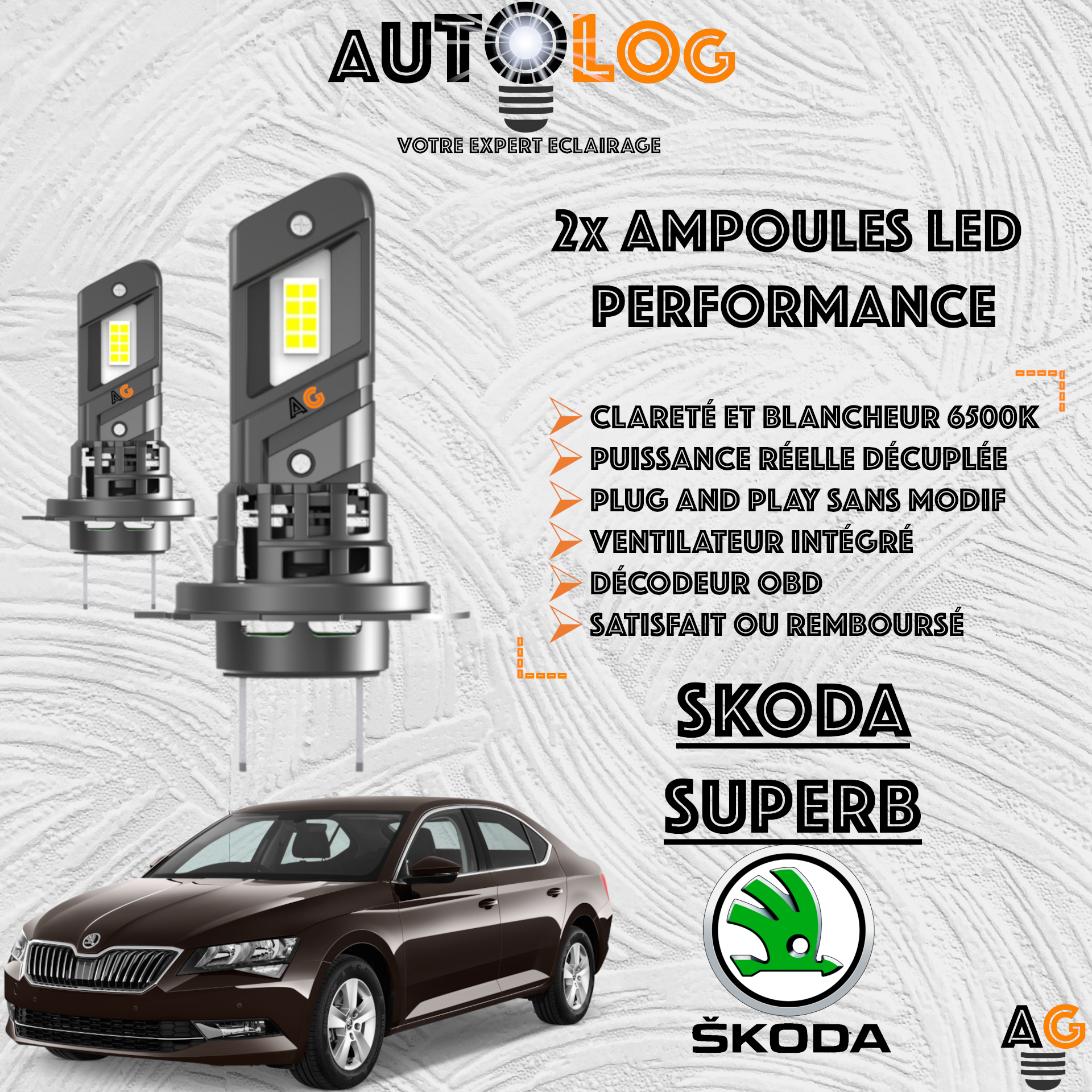 KIT AMPOULE LED SKODA SUPERB