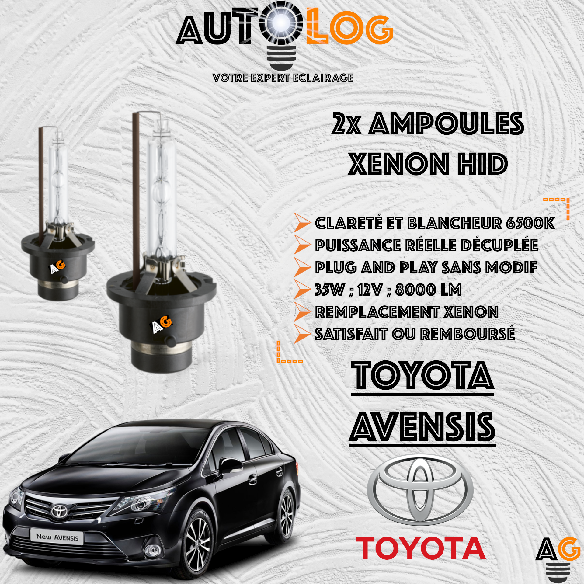 KIT AMPOULE HID XÉNON TOYOTA AVENSIS