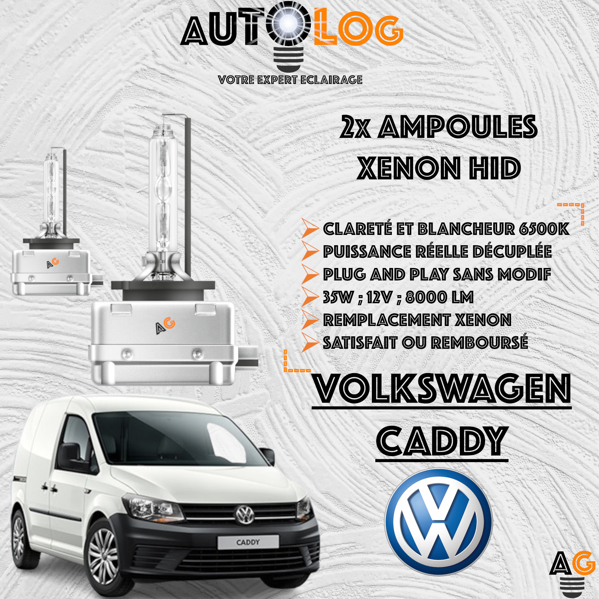 KIT AMPOULE HID XÉNON VOLKSWAGEN CADDY
