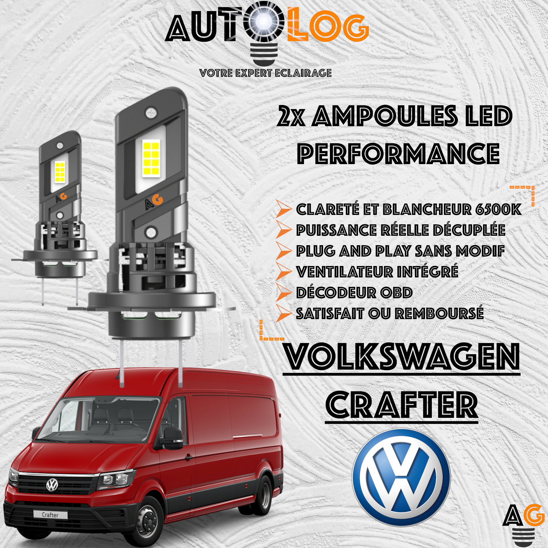 KIT AMPOULE LED VOLKSWAGEN CRAFTER